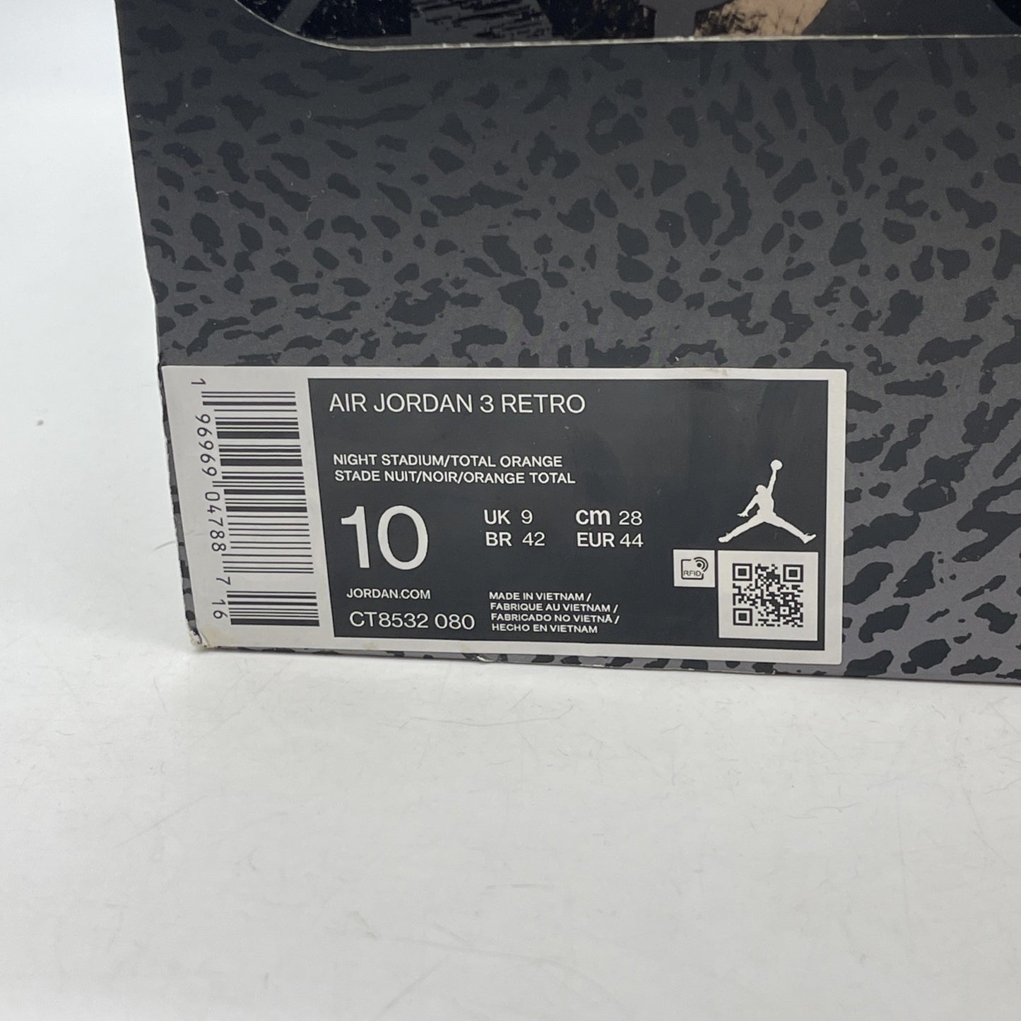 Size 10 - Jordan 3 Retro 2023 Mid Fear Black Grey Suede (CT8532-080)