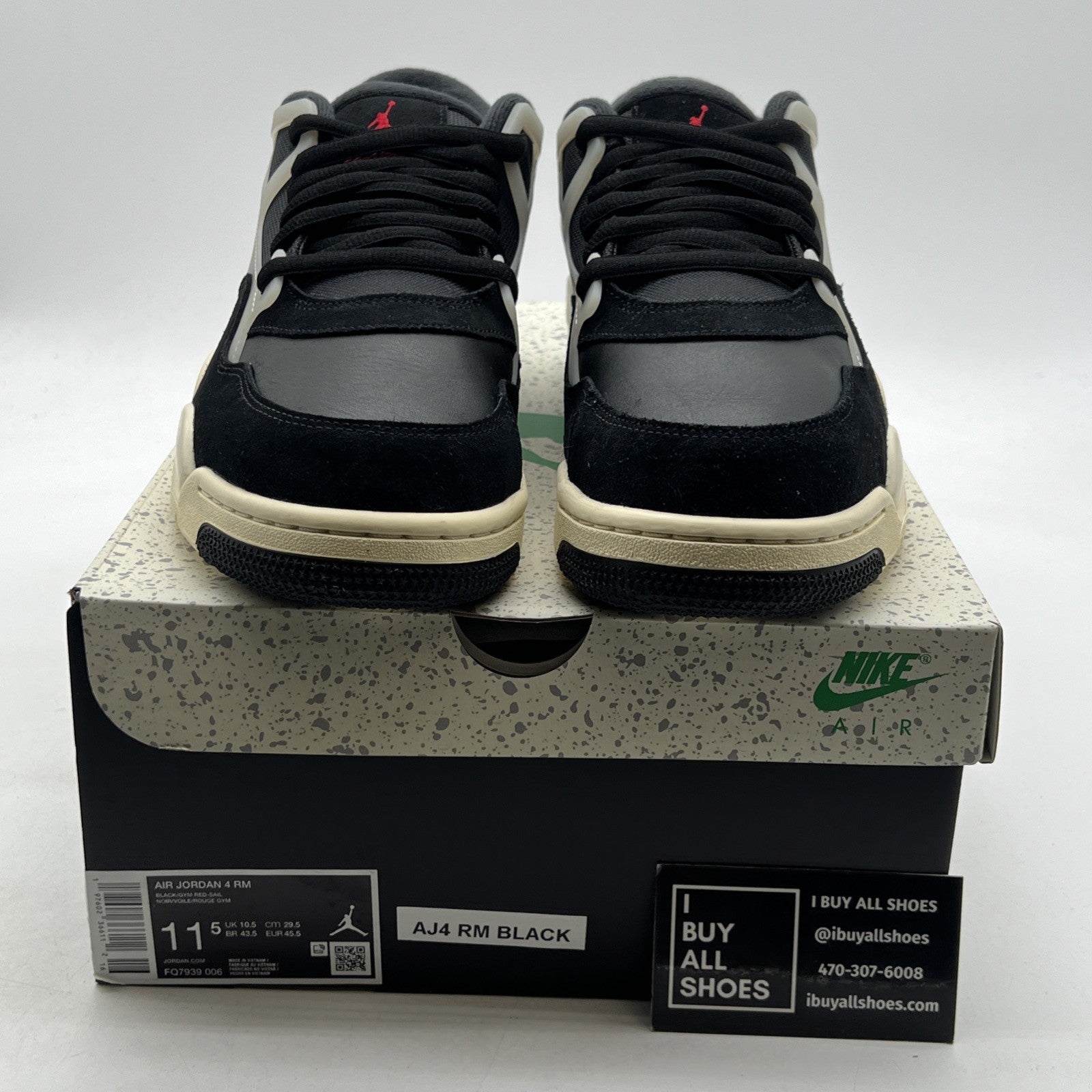 Size 11.5 - Air Jordan 4 RM Black Sail (FQ7939-006)
