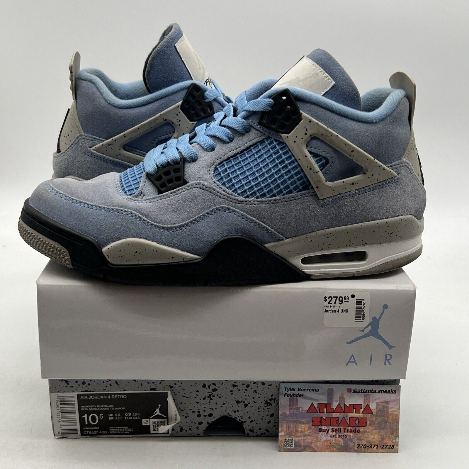 Size 10.5 - Jordan 4 Retro Mid University Blue (CT8527-400)