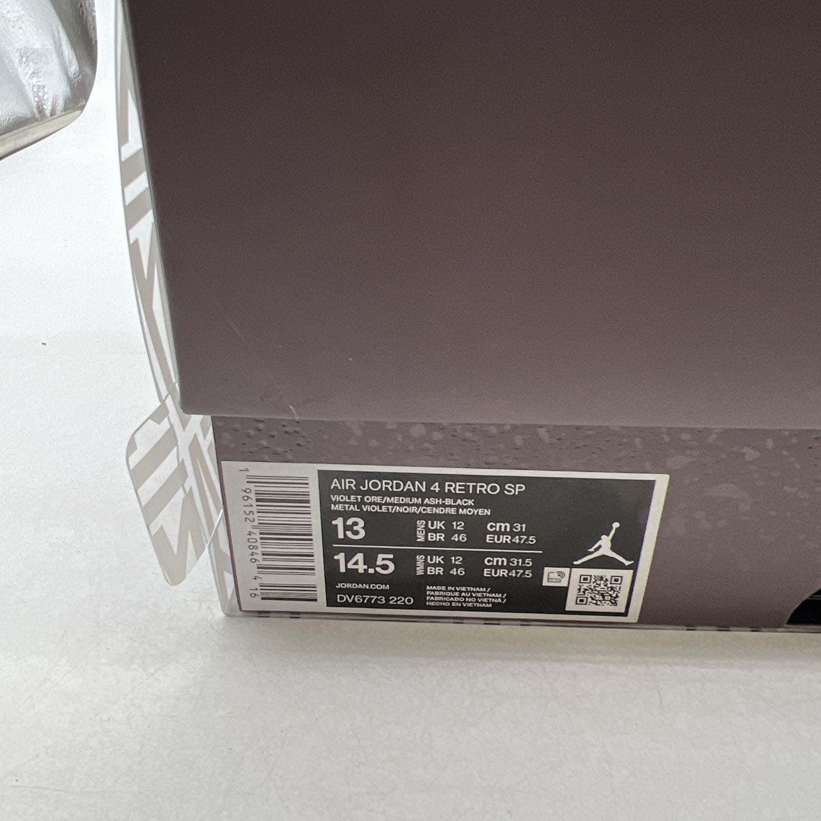 Size 13 - Air Jordan 4 Retro x A Ma Maniere Mid Violet Ore (DV6773-220)