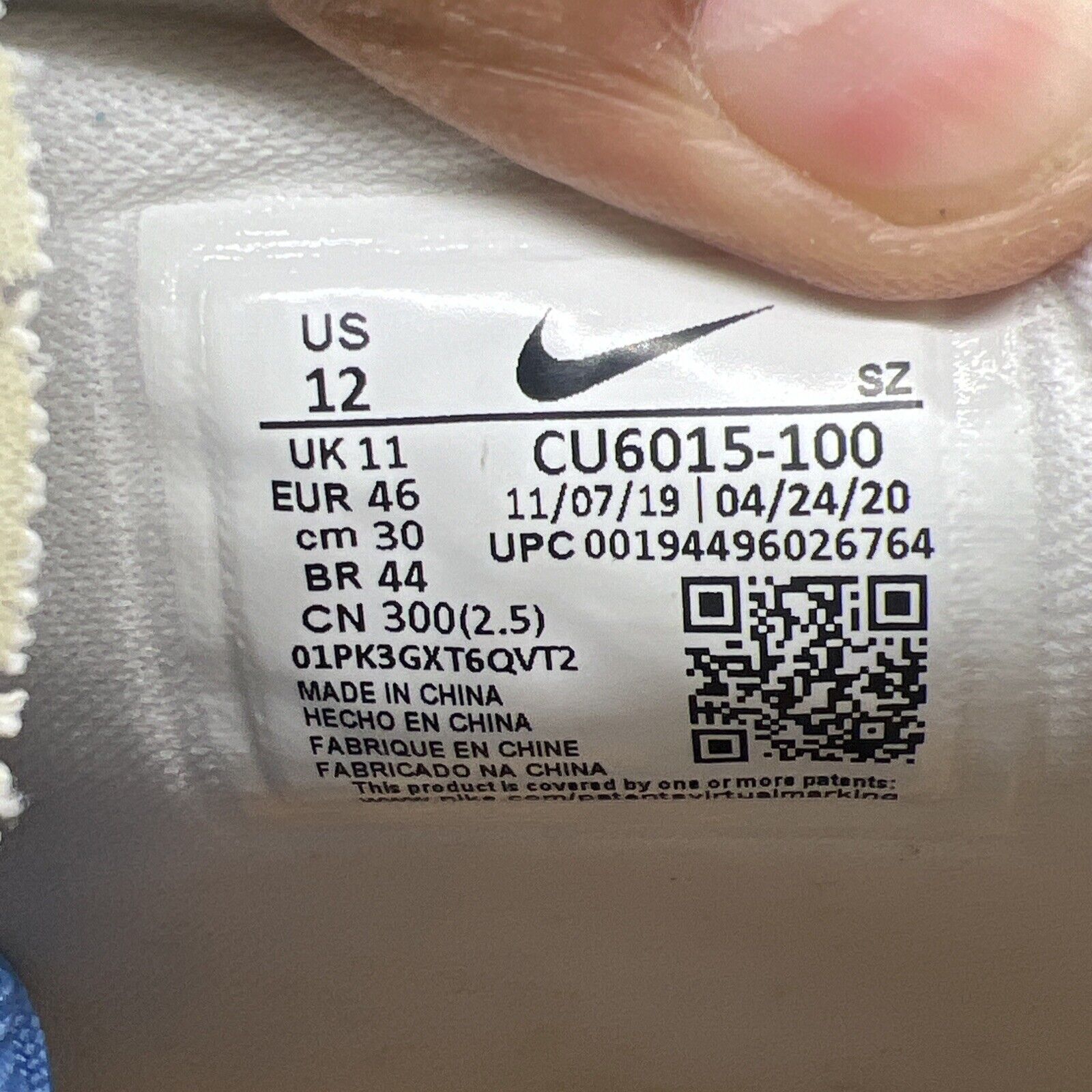 Size 12 - Nike Off-White x Air Rubber Dunk University Blue White (CU6015-100)