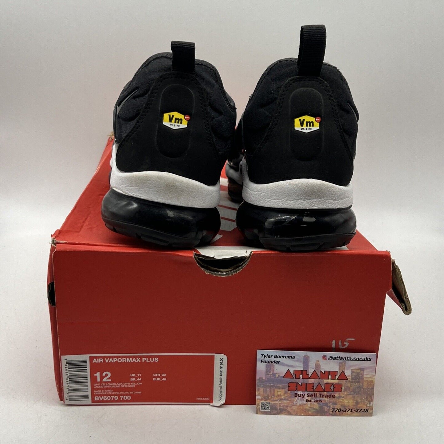 Size 12 - Nike Air VaporMax Plus Anthracite Black White (924453-010)