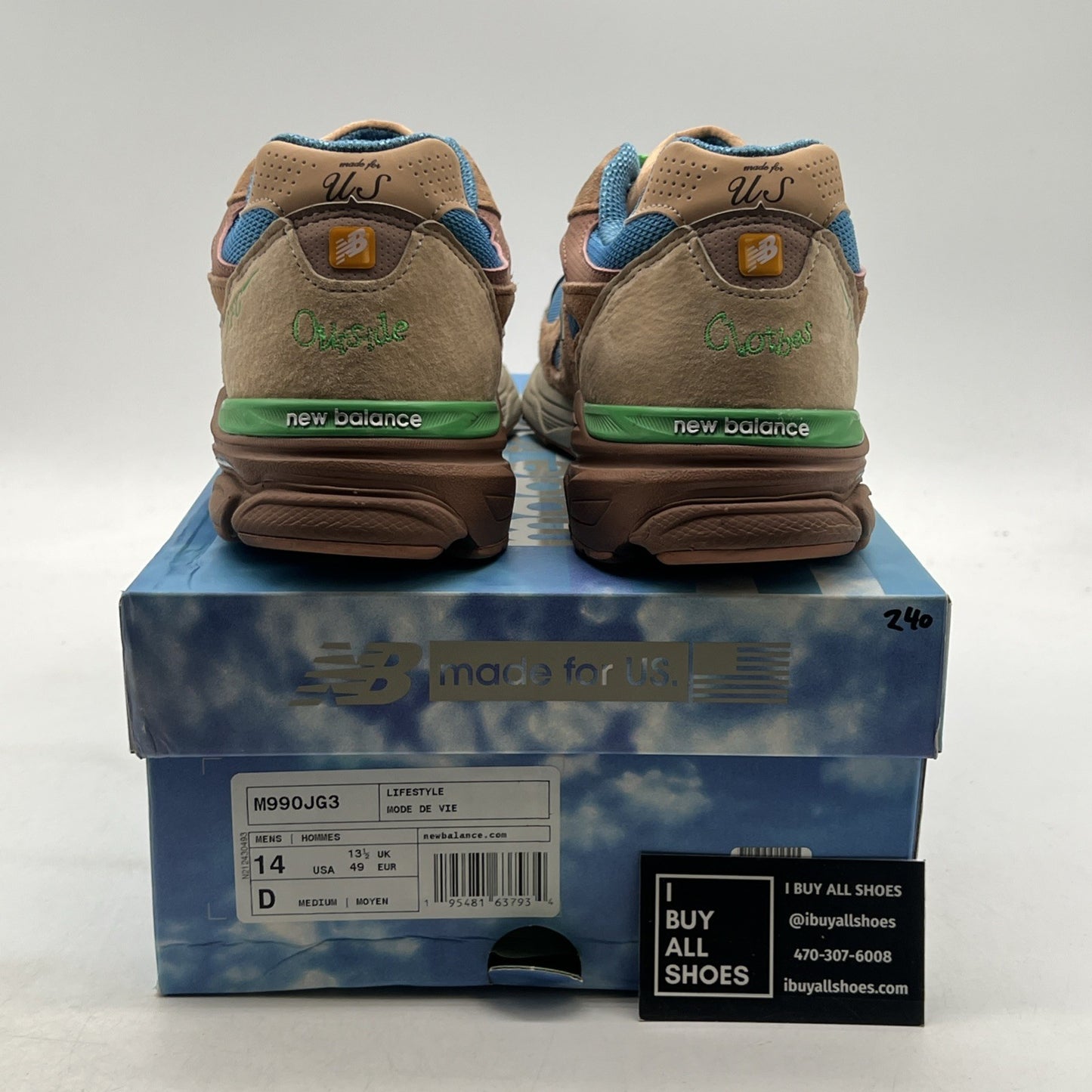Size 14 -New Balance Joe Freshgoods x 990v3 Made In USA Outside Clothes (M990JG)