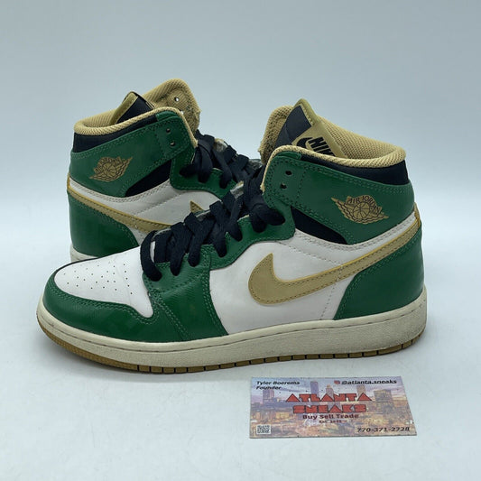 Size 5Y - Air Jordan 1 Retro High OG GS CELTICS Green Leather Suede (575441-315)