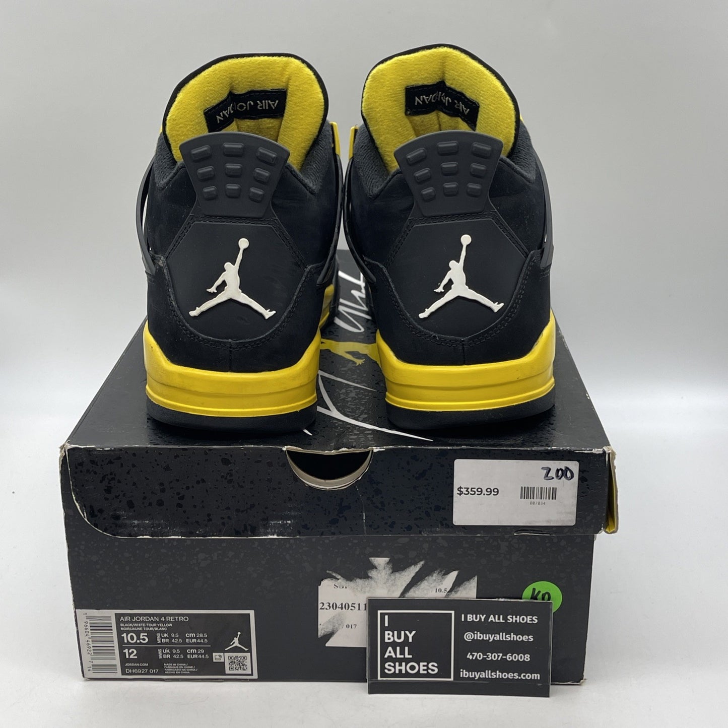Size 10.5 - Air Jordan 4 Retro Mid Thunder (DH6927-017)