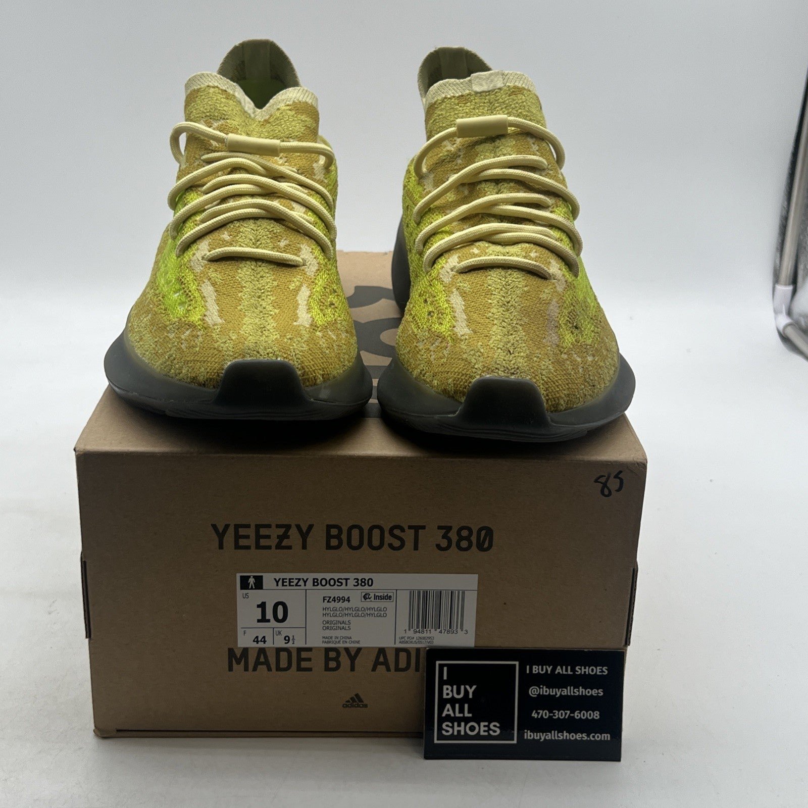 Size 10 - adidas Yeezy Boost 380 Hylte Glow (FZ4994)