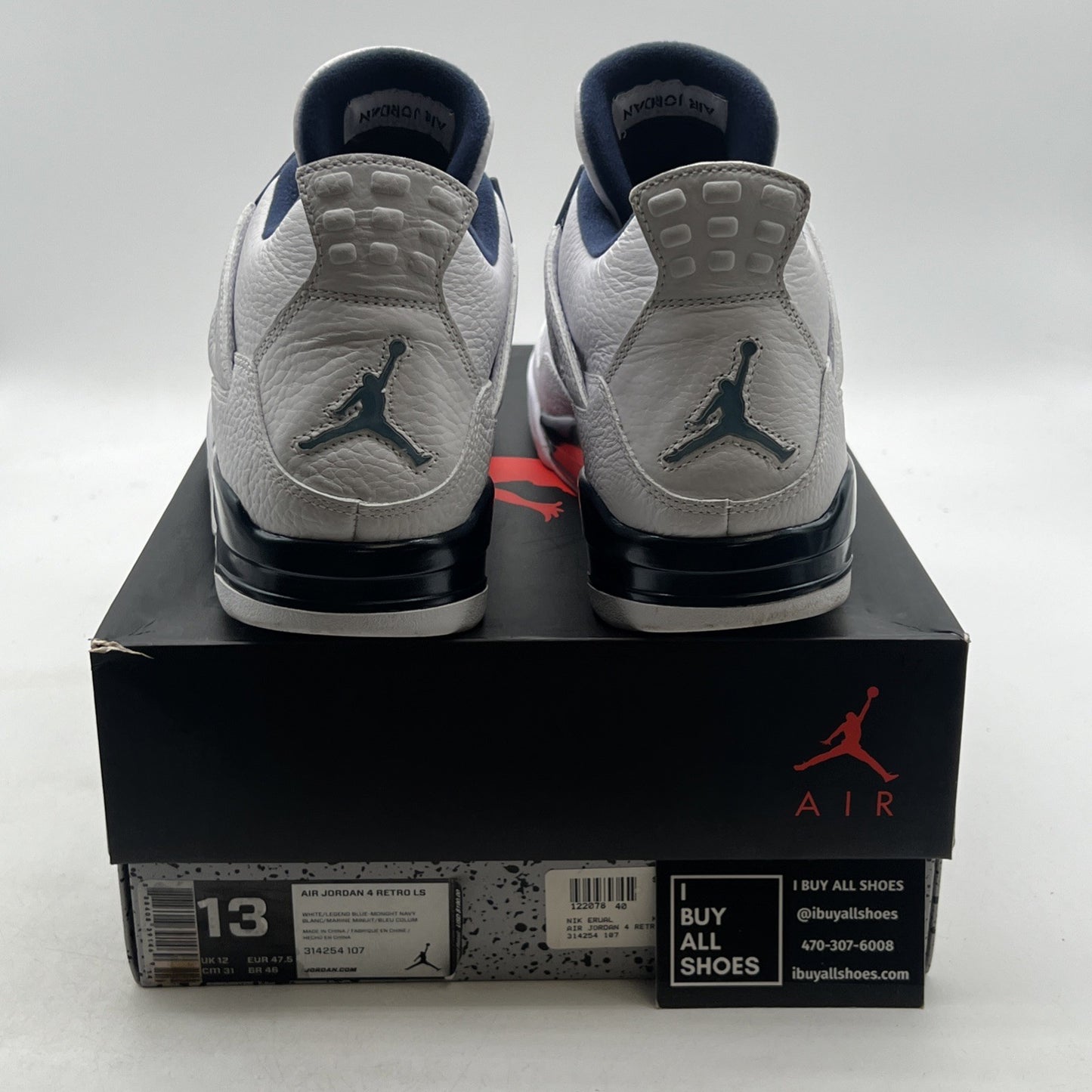 Size 13 - Air Jordan 4 Retro LS Columbia (314254-107)
