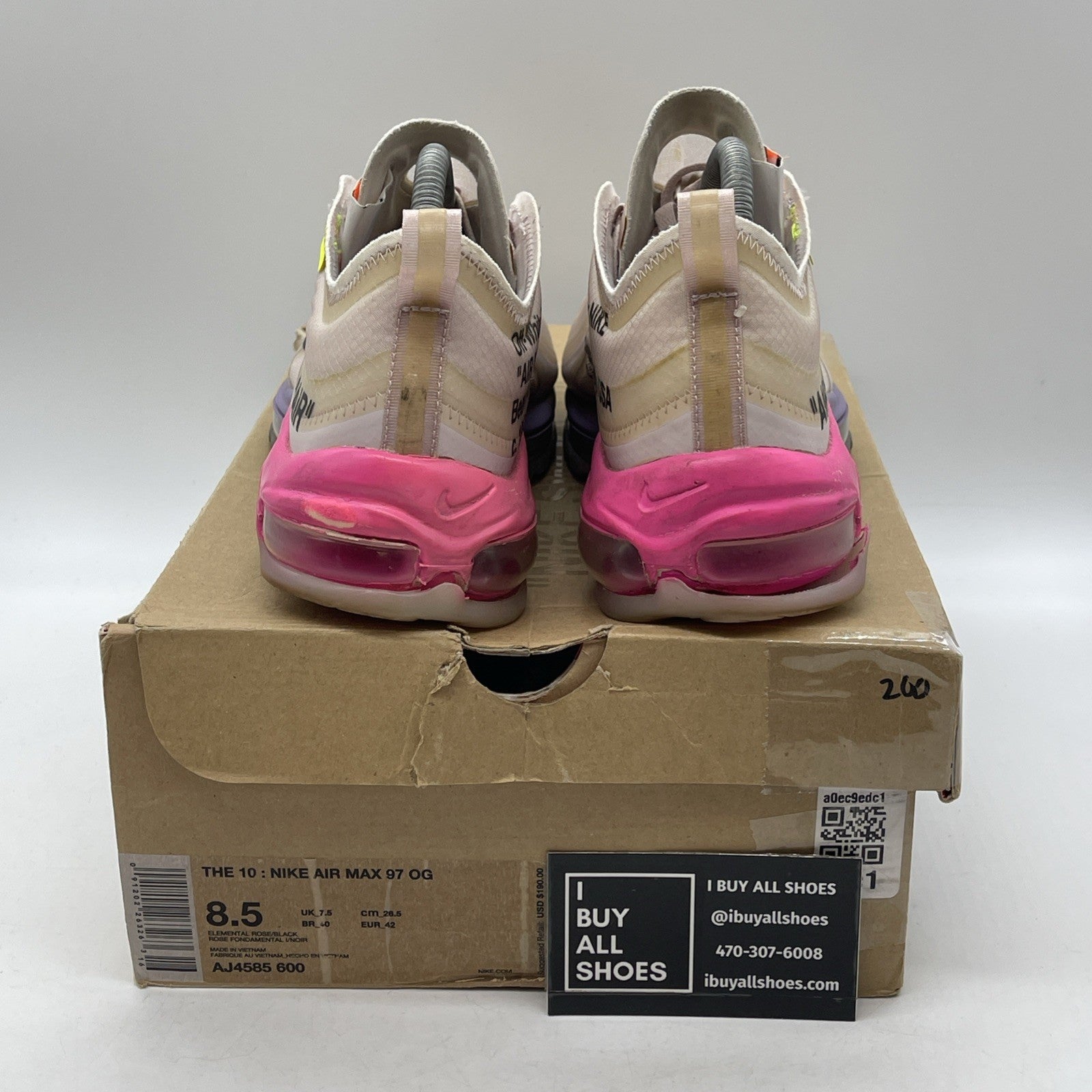 Size 8.5 - Nike Serena Williams x Off-White x Air Max 97 OG Queen (AJ4585-600)