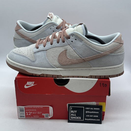 Size 12.5 - Nike Dunk Premium Low Fossil Rose Blue Grey Suede (DH7577-001)