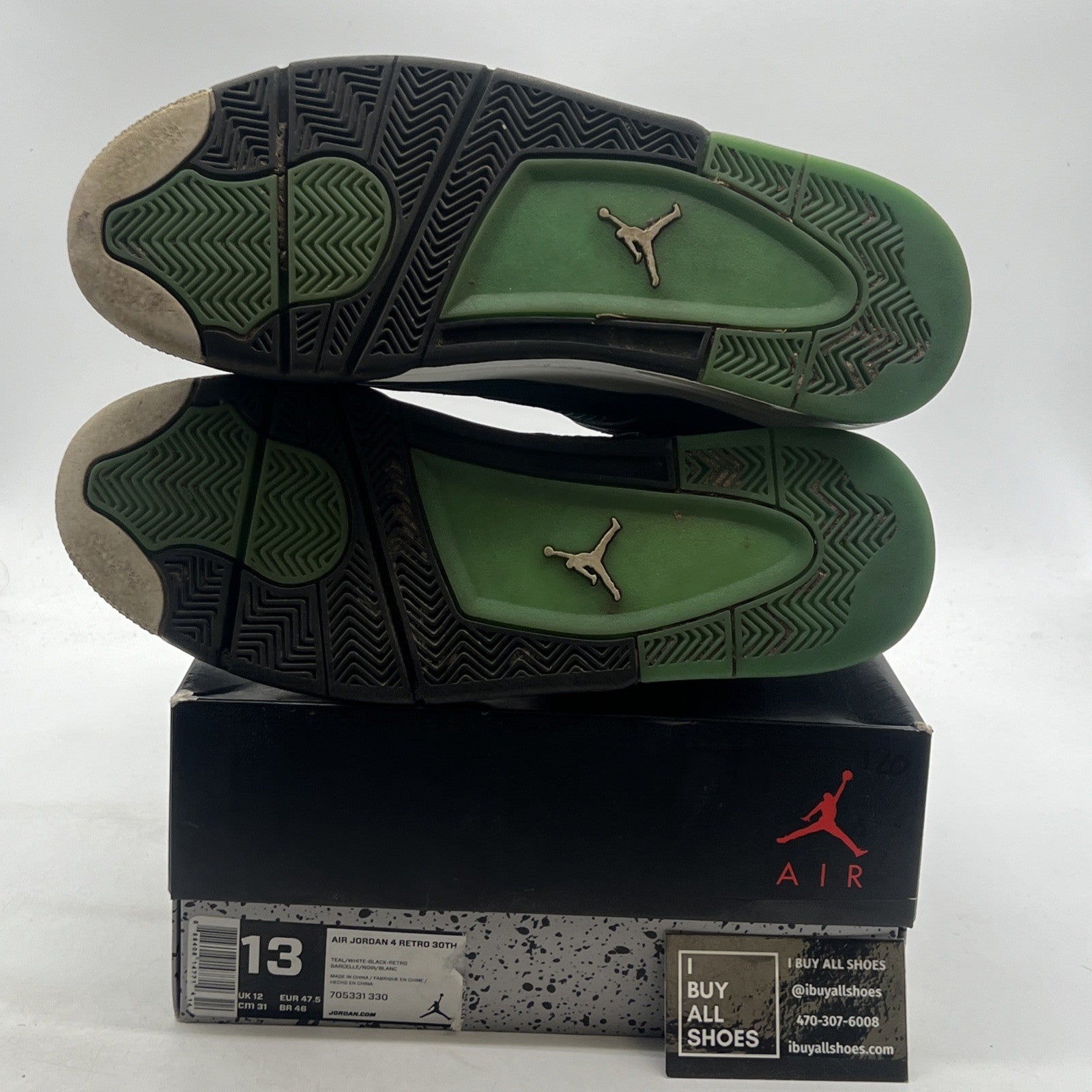 Size 13 - Air Jordan 4 Retro Teal (705331-330)