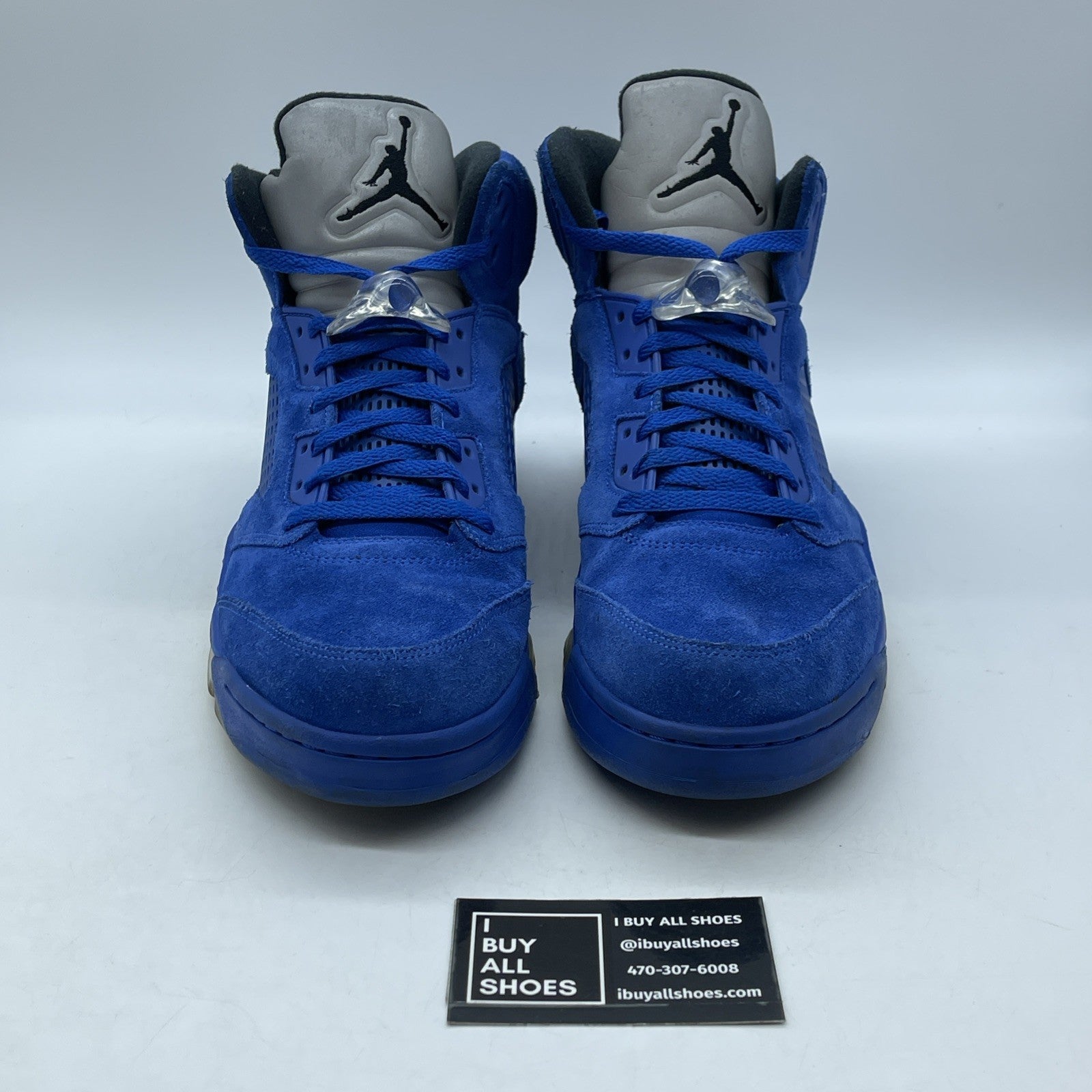 Size 12 - Air Jordan 5 Retro Blue Suede Black (136027-401)
