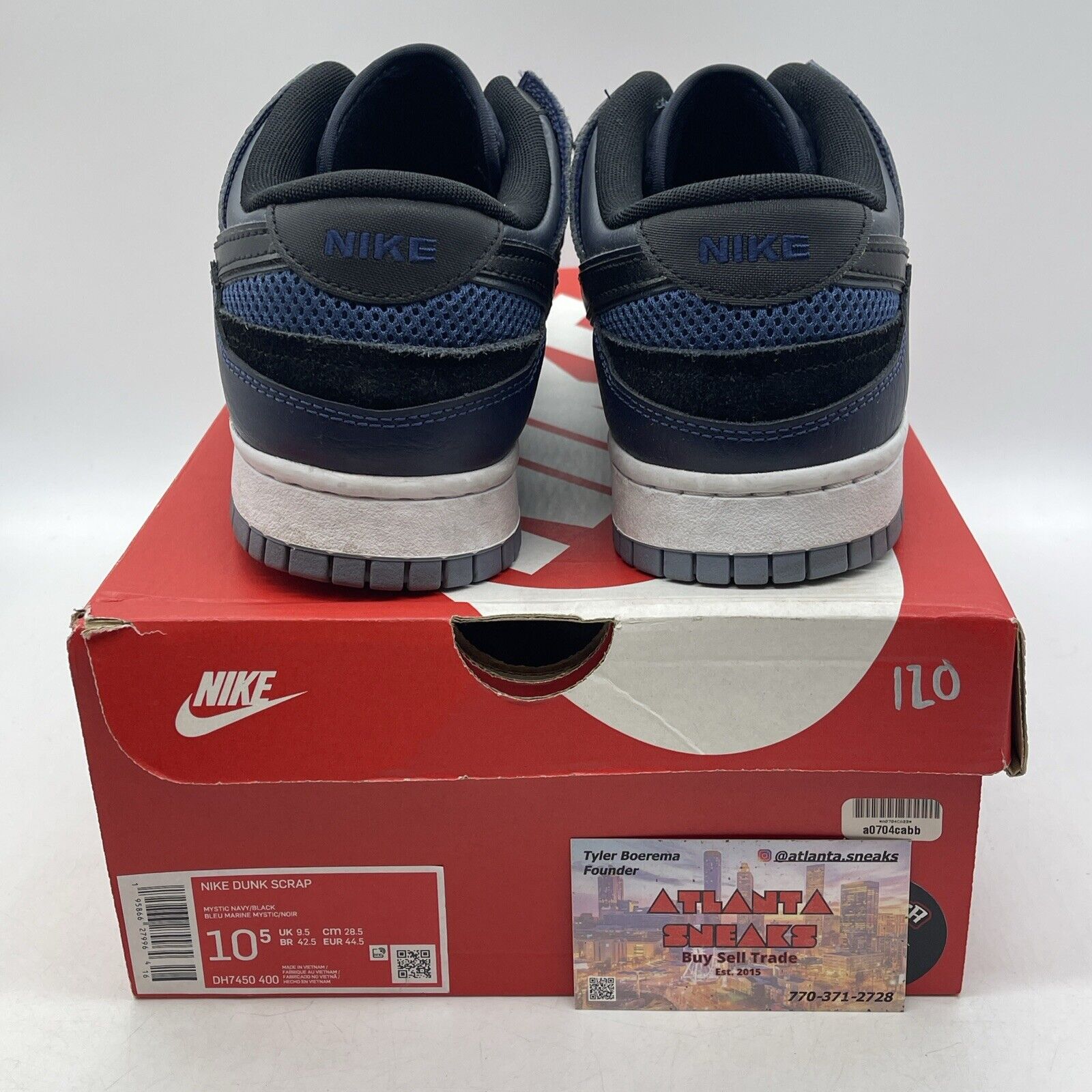 Size 10.5 - Nike Dunk Scrap Low Deep Royal Blue White Leather Suede (DH7450-400)