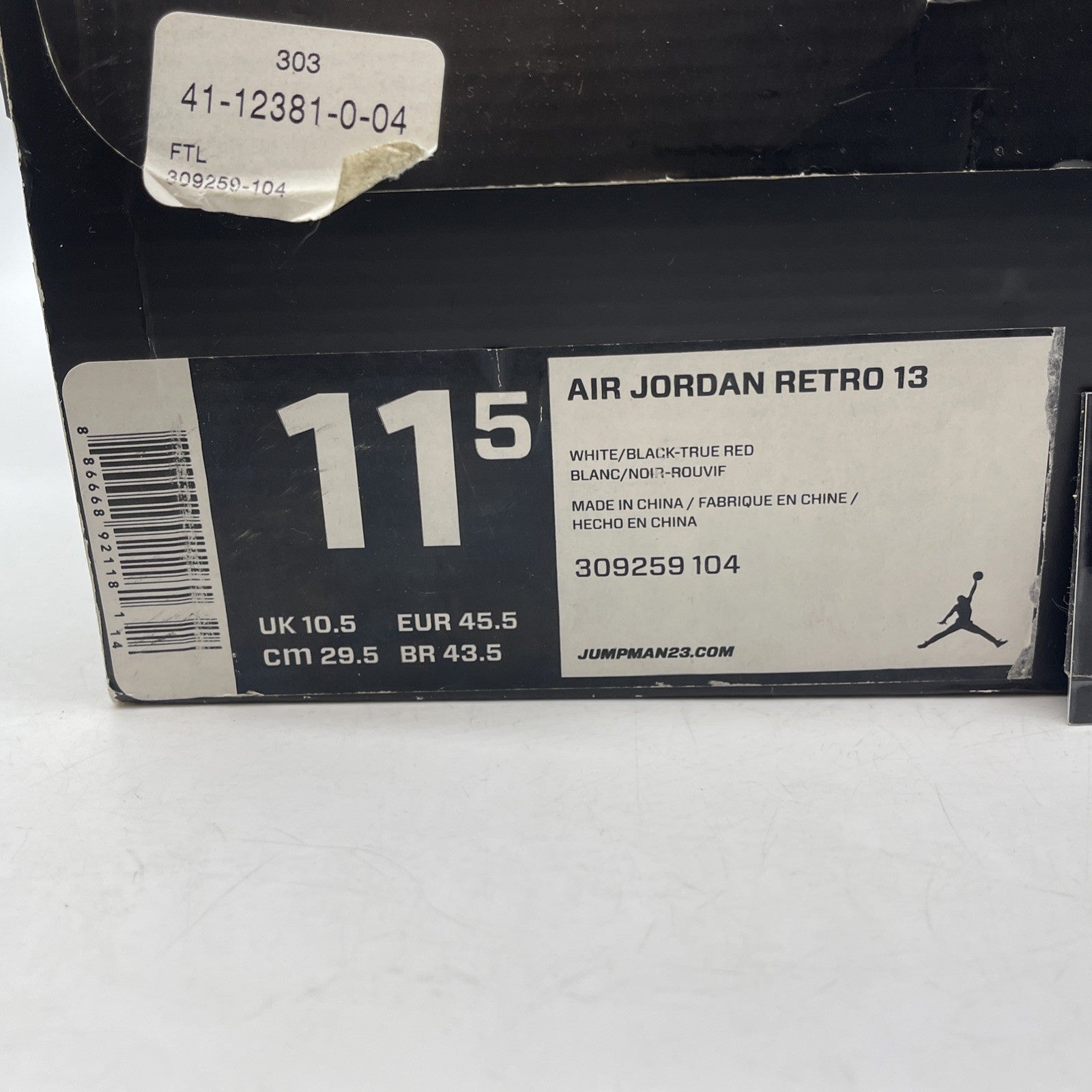 Size 11.5 - Air Jordan 13 Retro 2013 He Got Game Black White Suede (309259-104)