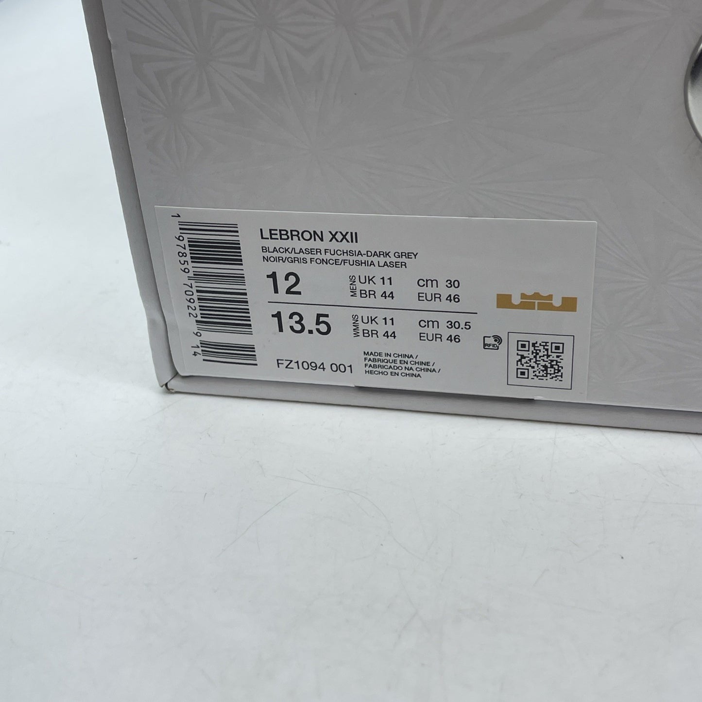 Size 12 - Nike LeBron 22 Blacklight (FZ1094-001)