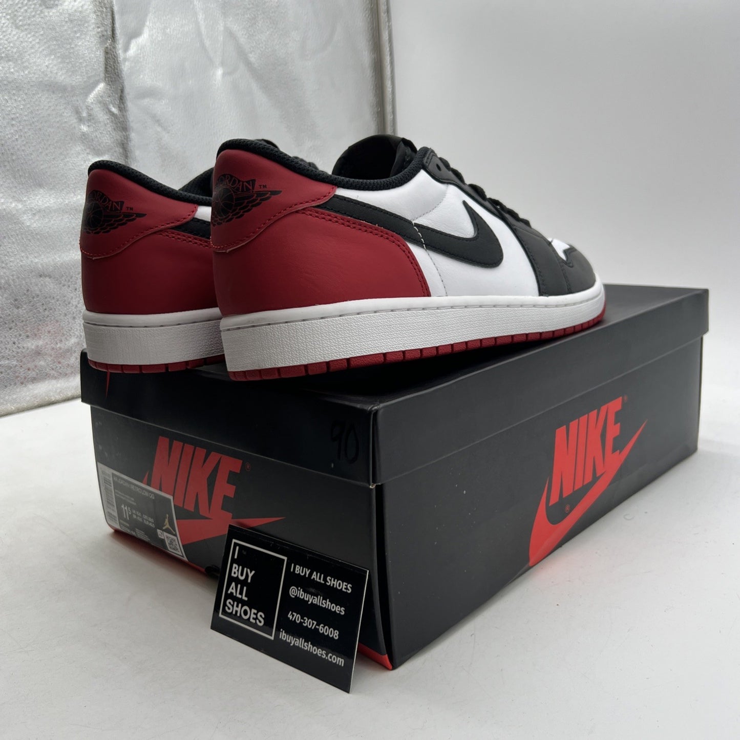 Size 11.5 - Air Jordan 1 Retro OG Low Black Toe (CZ0790-106)