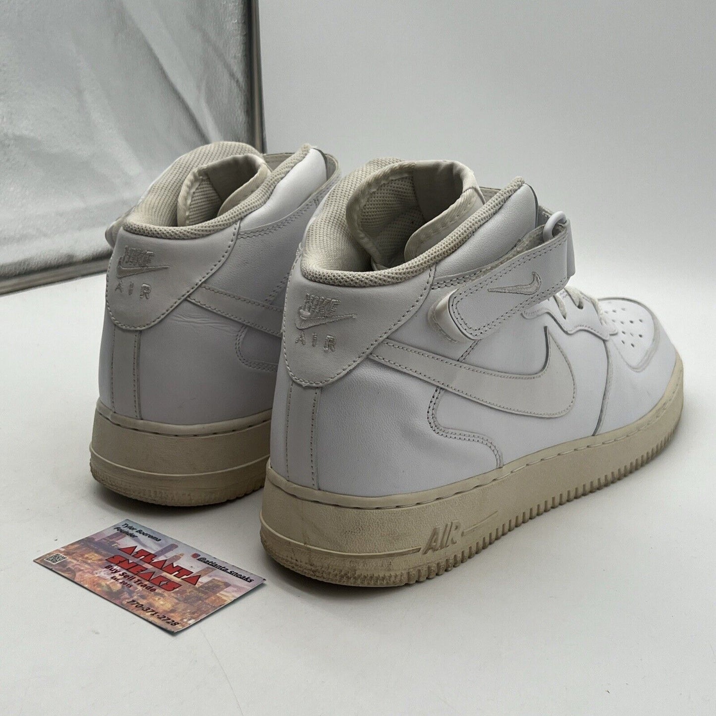 Size 13 - Nike Air Force 1 '07 Mid White Leather (315123-111)