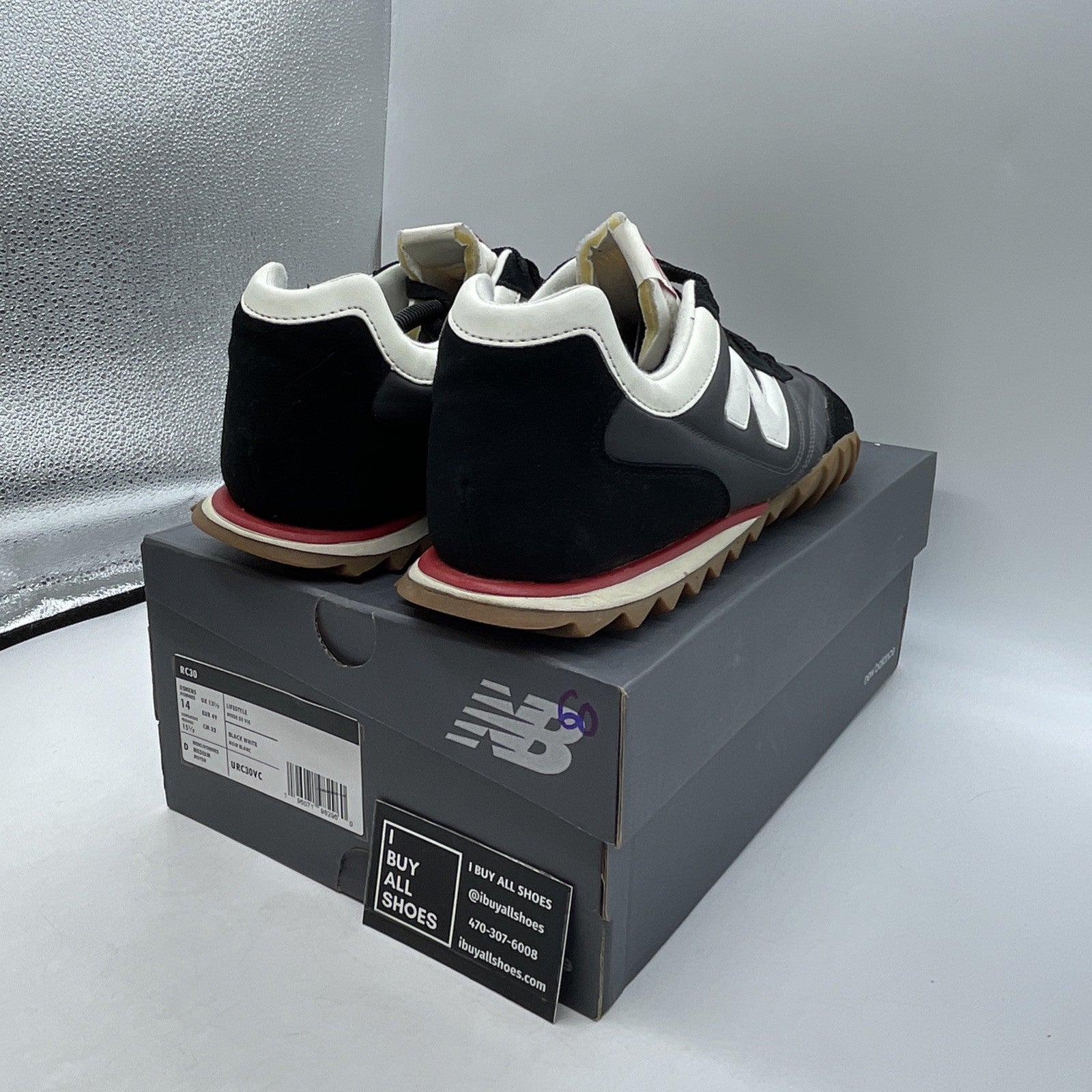 Size 14 - New Balance RC30 Black Sea Salt (URC30VC)