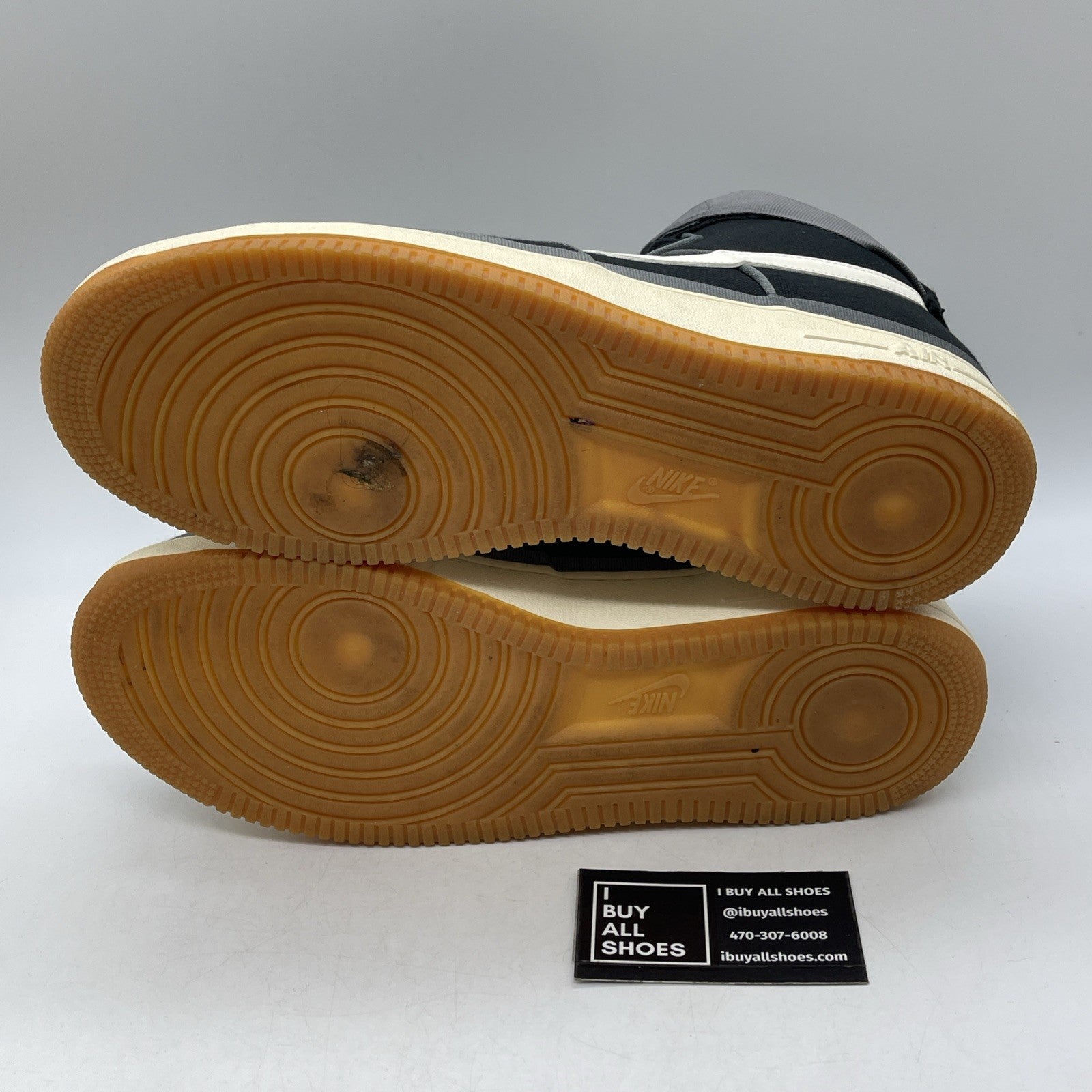 Size 11.5 - Nike Air Force 1 07 LV8 High Black Orange Gum (806403-004)