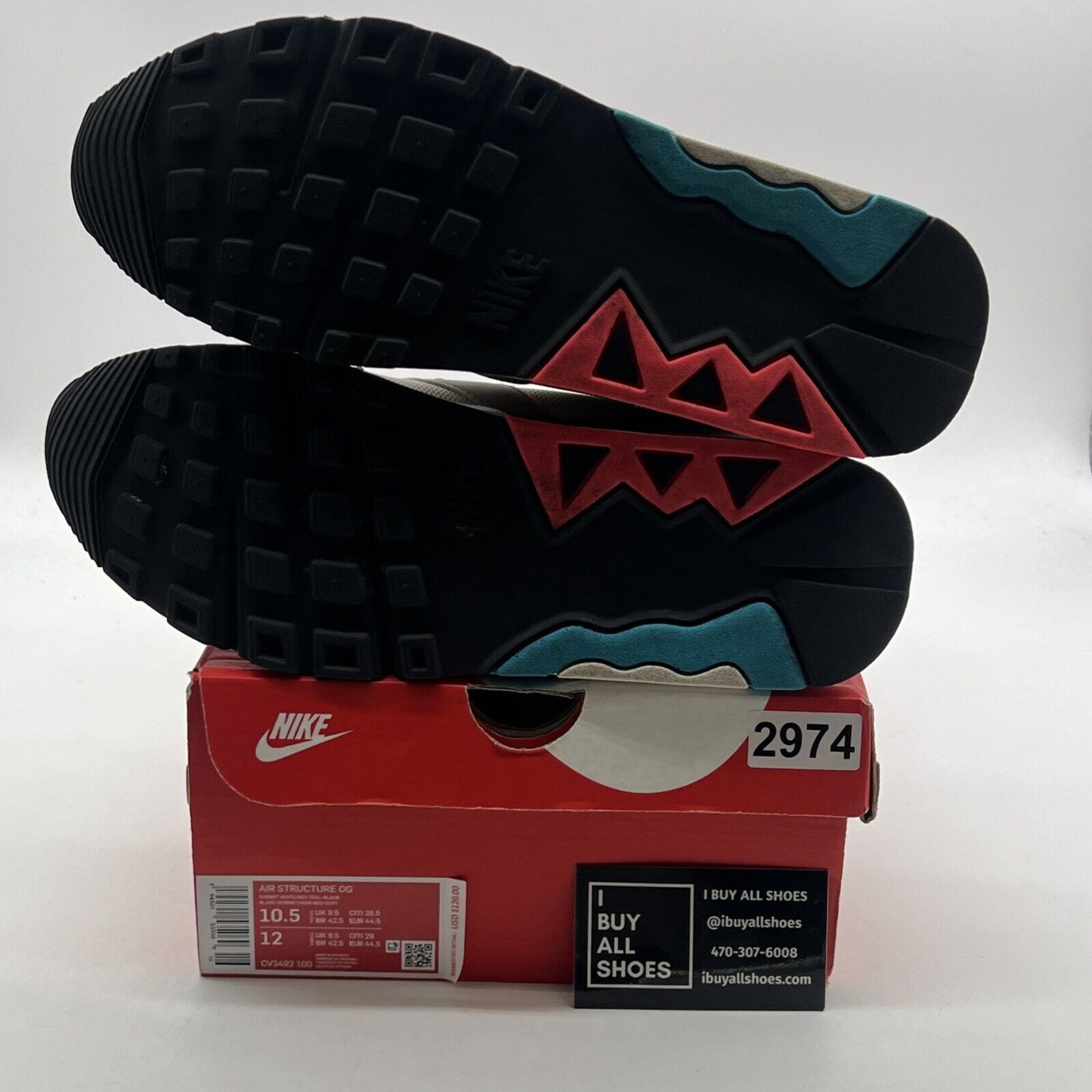 Size 10.5 - Nike Air Structure Triax 91 OG 2021 Neo Teal (CV3492-100)