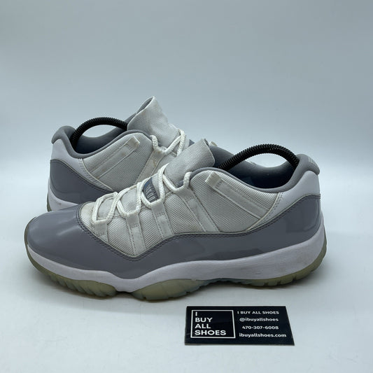 Size 9.5 - Air Jordan 11 Retro Low Cement Grey White Leather (AV2187-140)