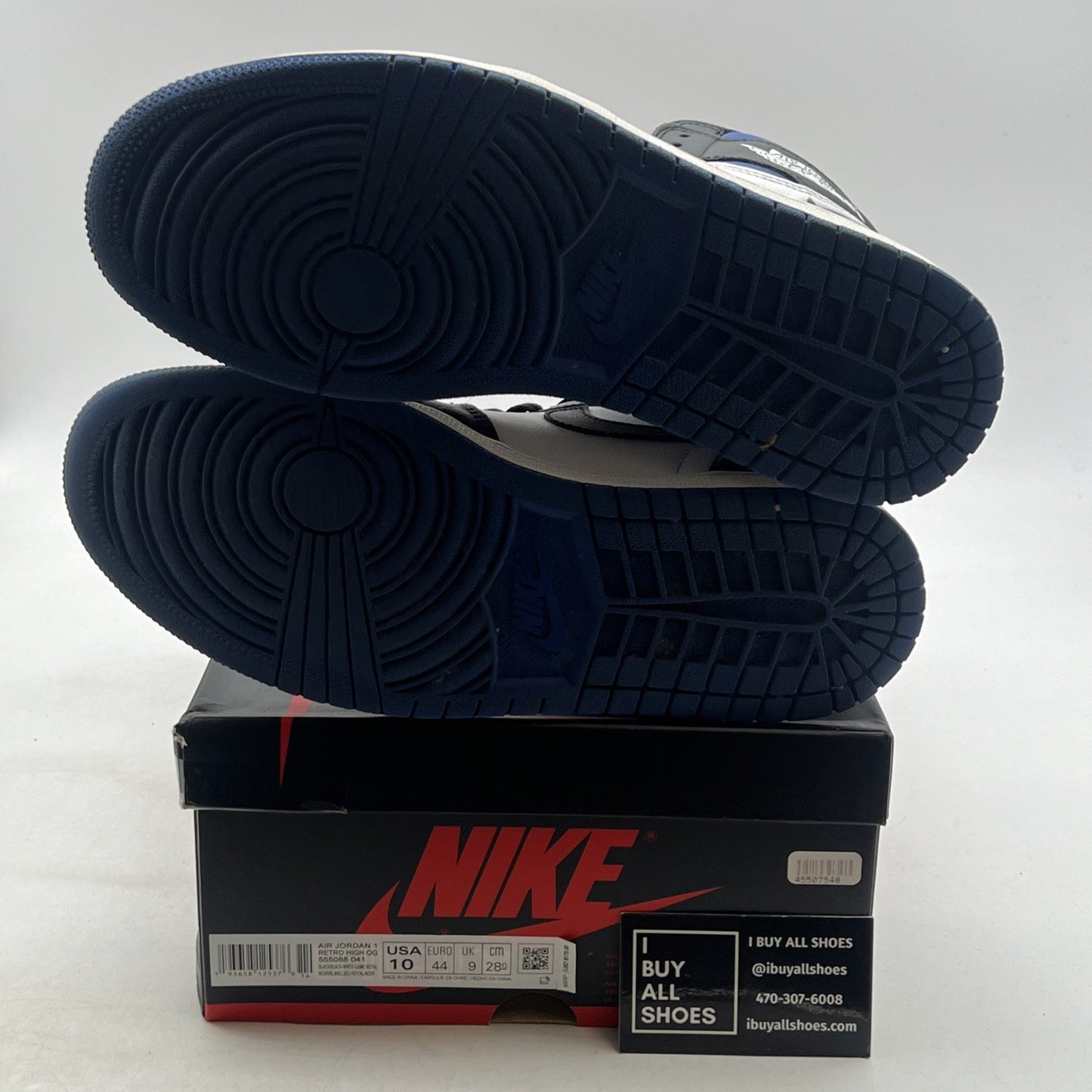Size 10 - Air Jordan 1 Retro OG High Royal Toe (555088-041)