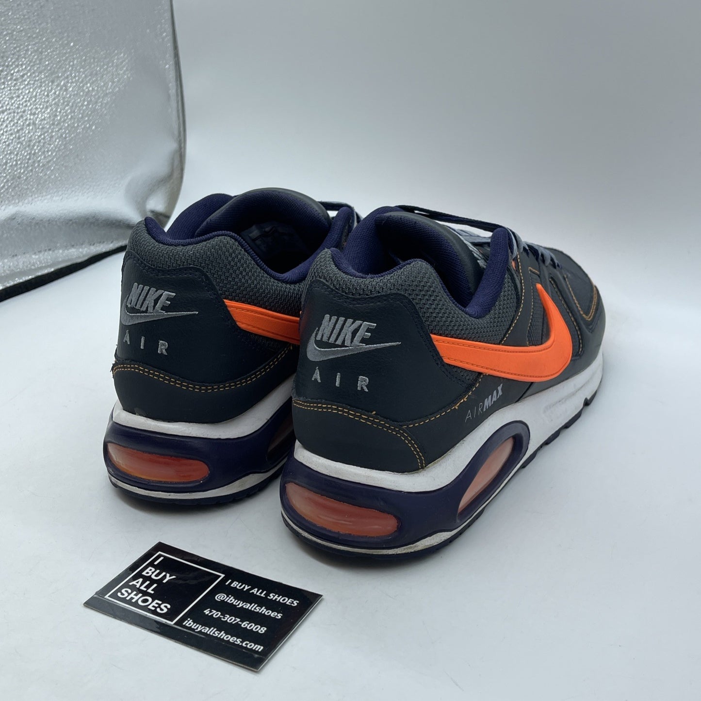 Size 13 - Nike Air Max Command Black Crimson Grey Leather Suede (397689-029)