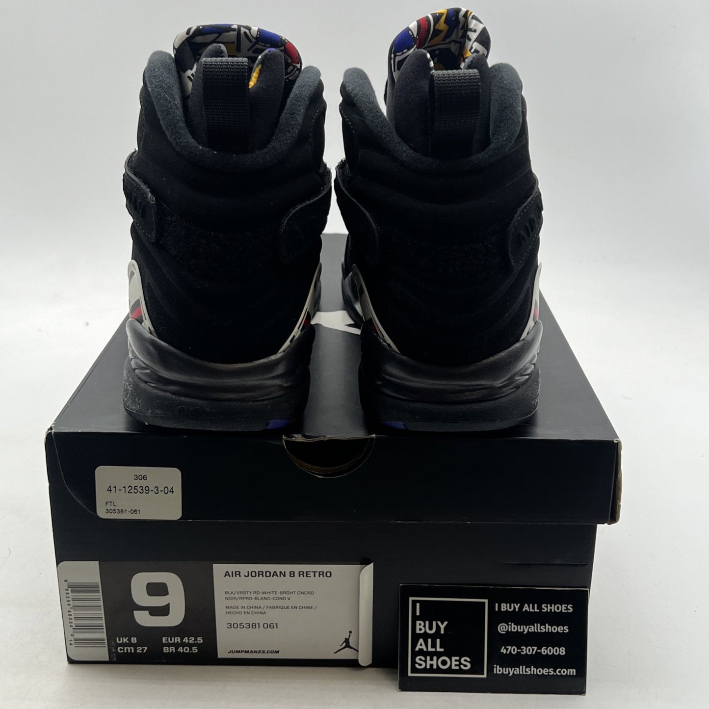 Size 9 - Air Jordan 8 Retro 2013 Playoff (305381-061)