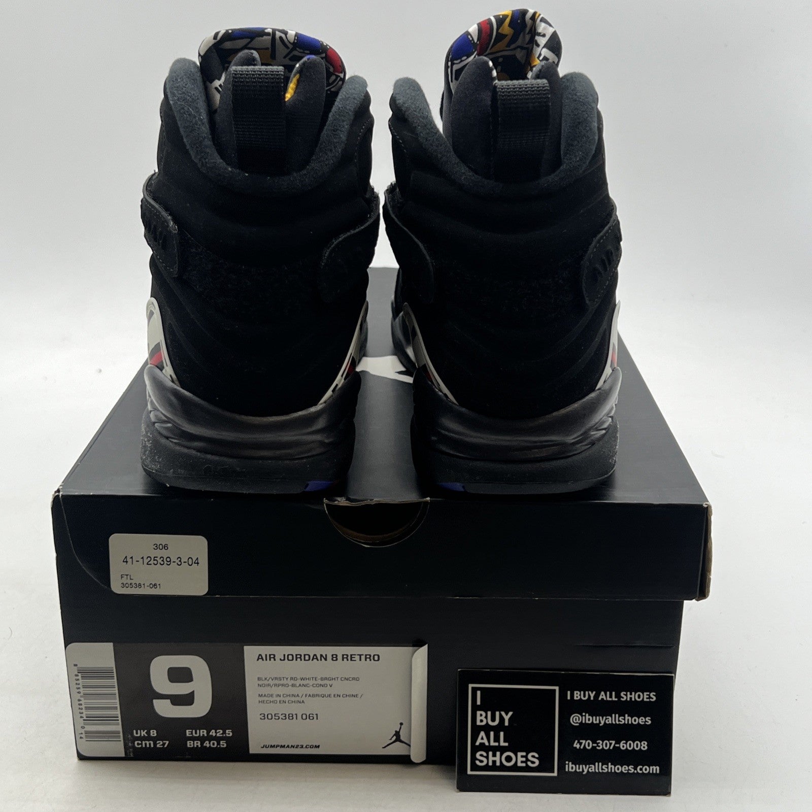 Size 9 - Air Jordan 8 Retro 2013 Playoff (305381-061)
