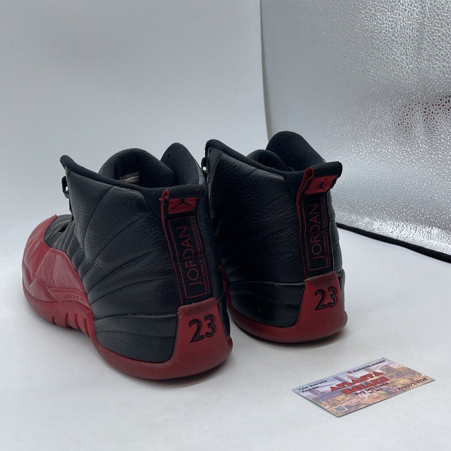 Size 12 - Jordan 12 Retro Mid Flu Game Red Black Leather (130690-002)