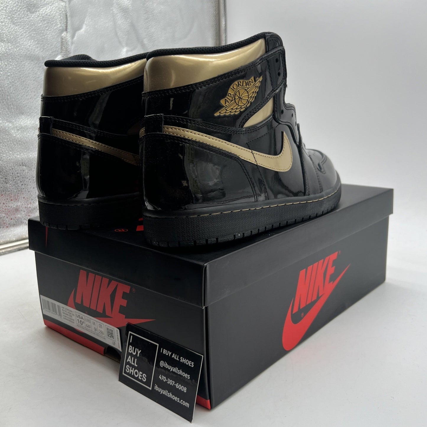 Size 10.5 - Air Jordan 1 Black 2020 (555088-032)