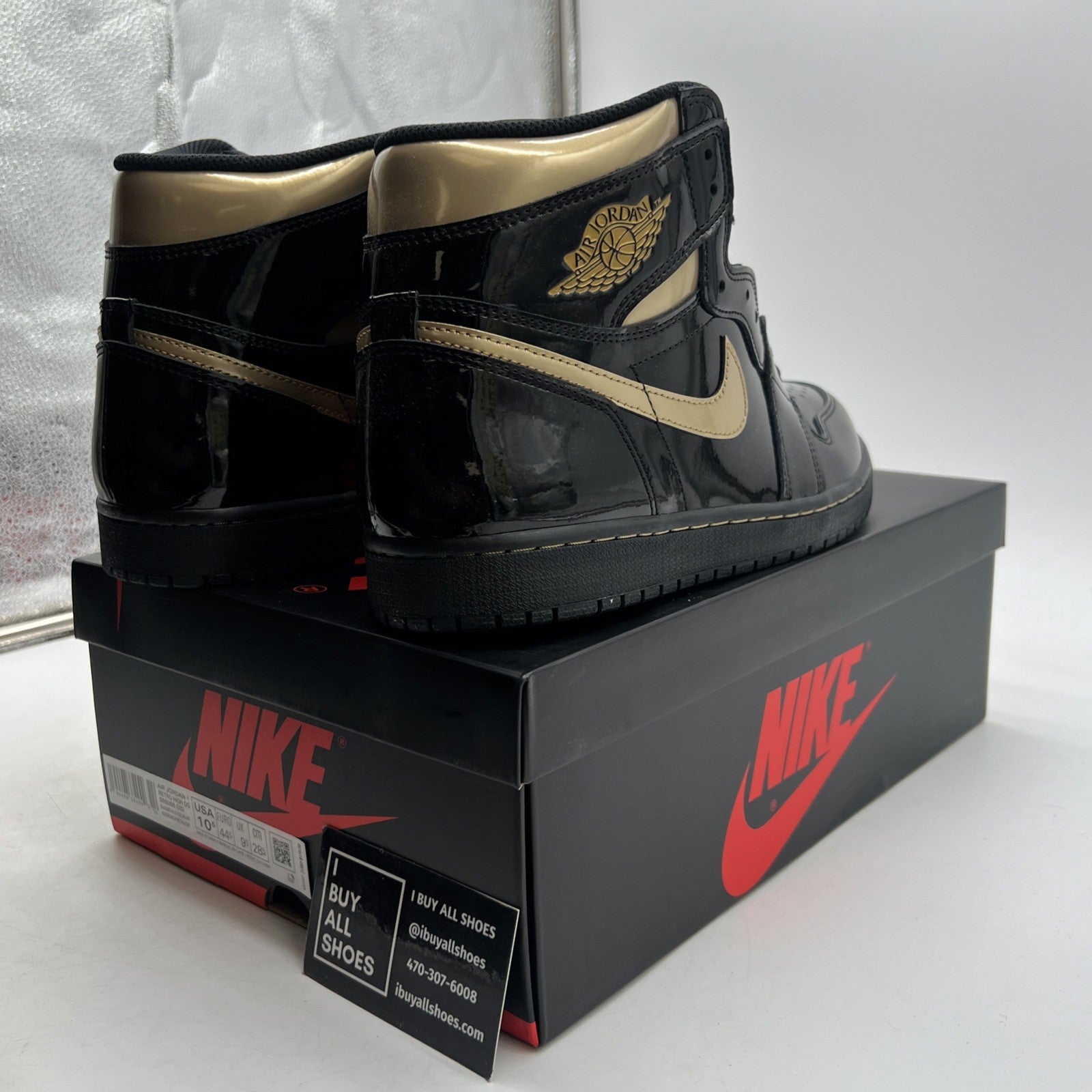 Size 10.5 - Air Jordan 1 Black 2020 (555088-032)