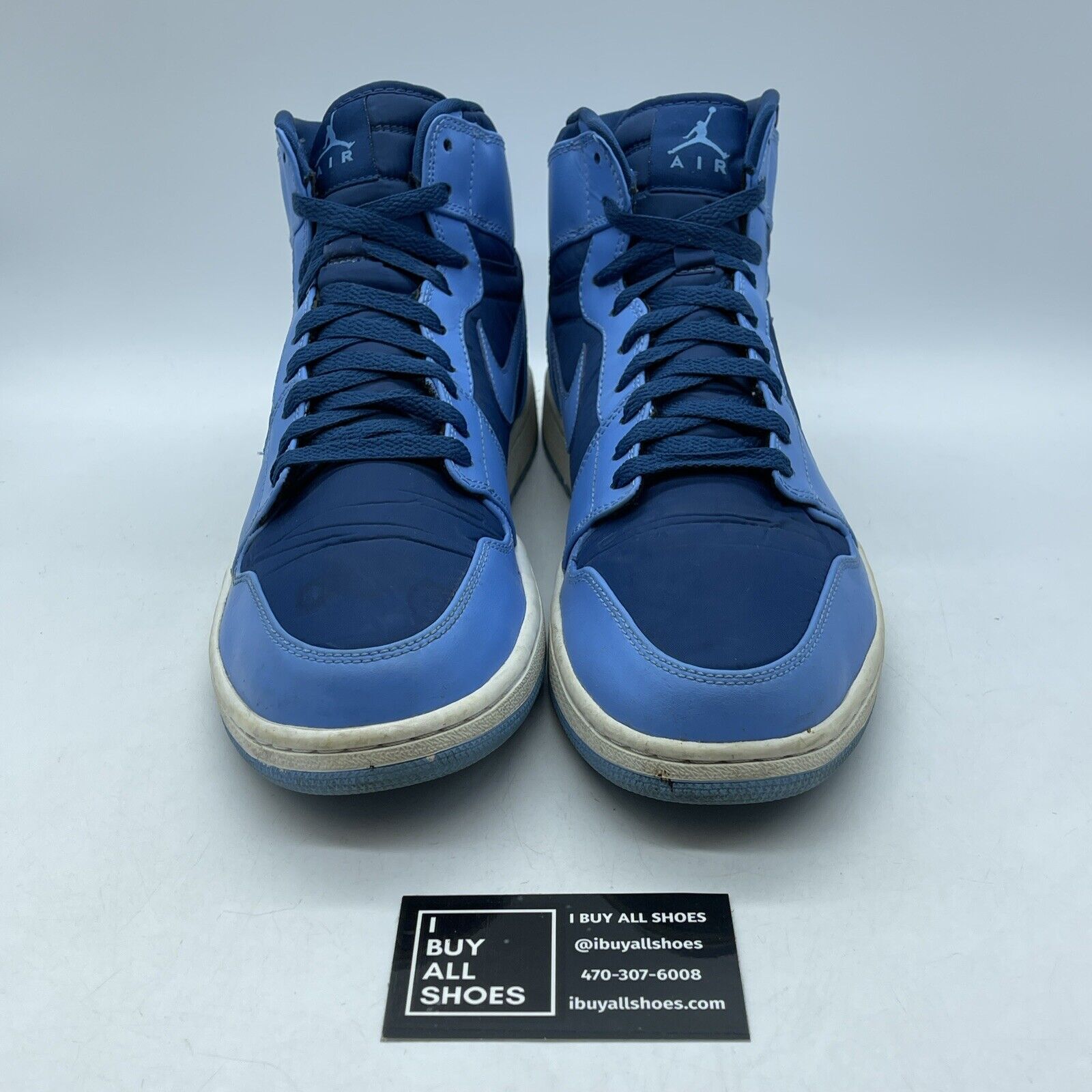 Size 12 - Air Jordan 1 Strap High French Blue Suede Leather (342132-407)