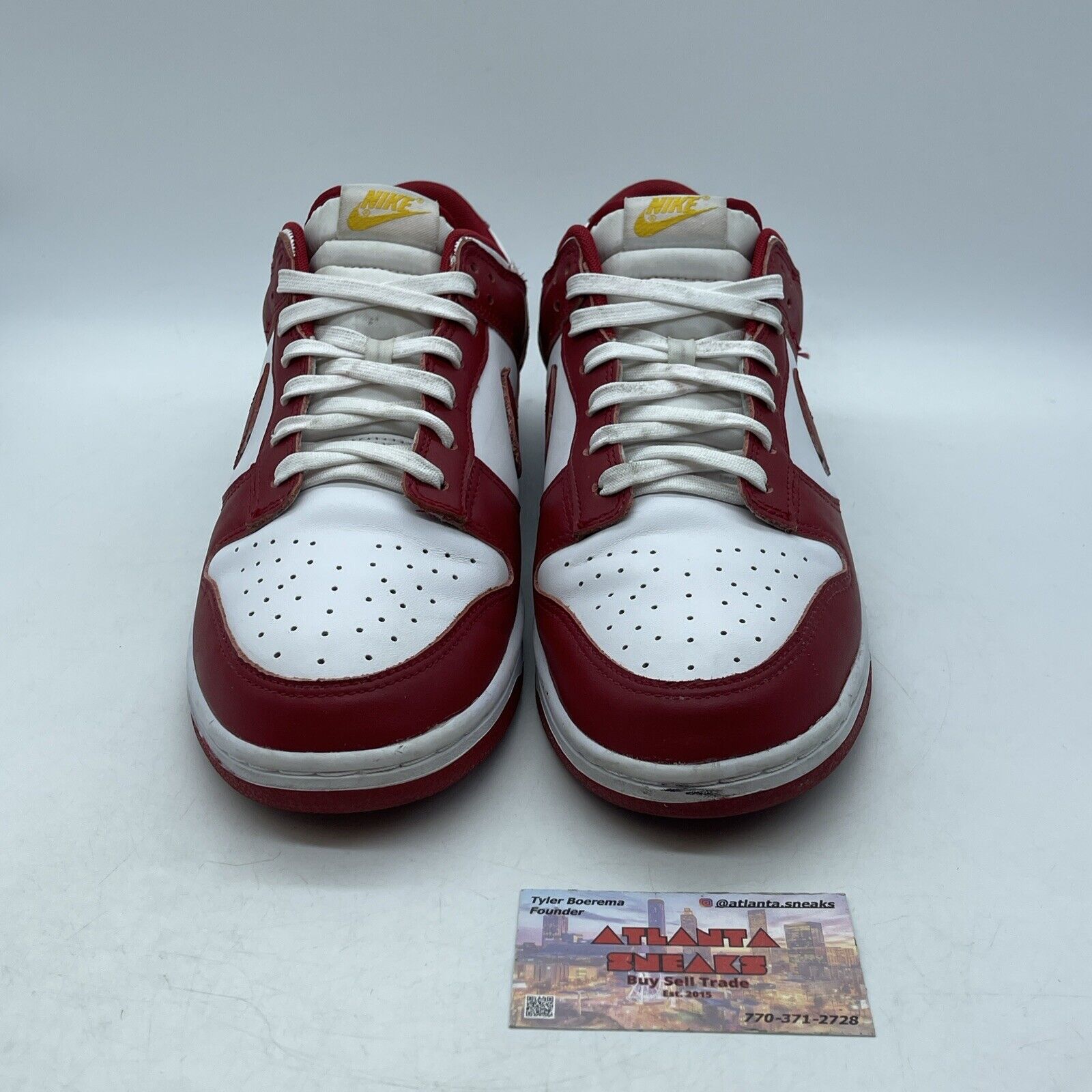 Size 12 - Nike Dunk Low Gym Red White Yellow Leather (DD1391-602)