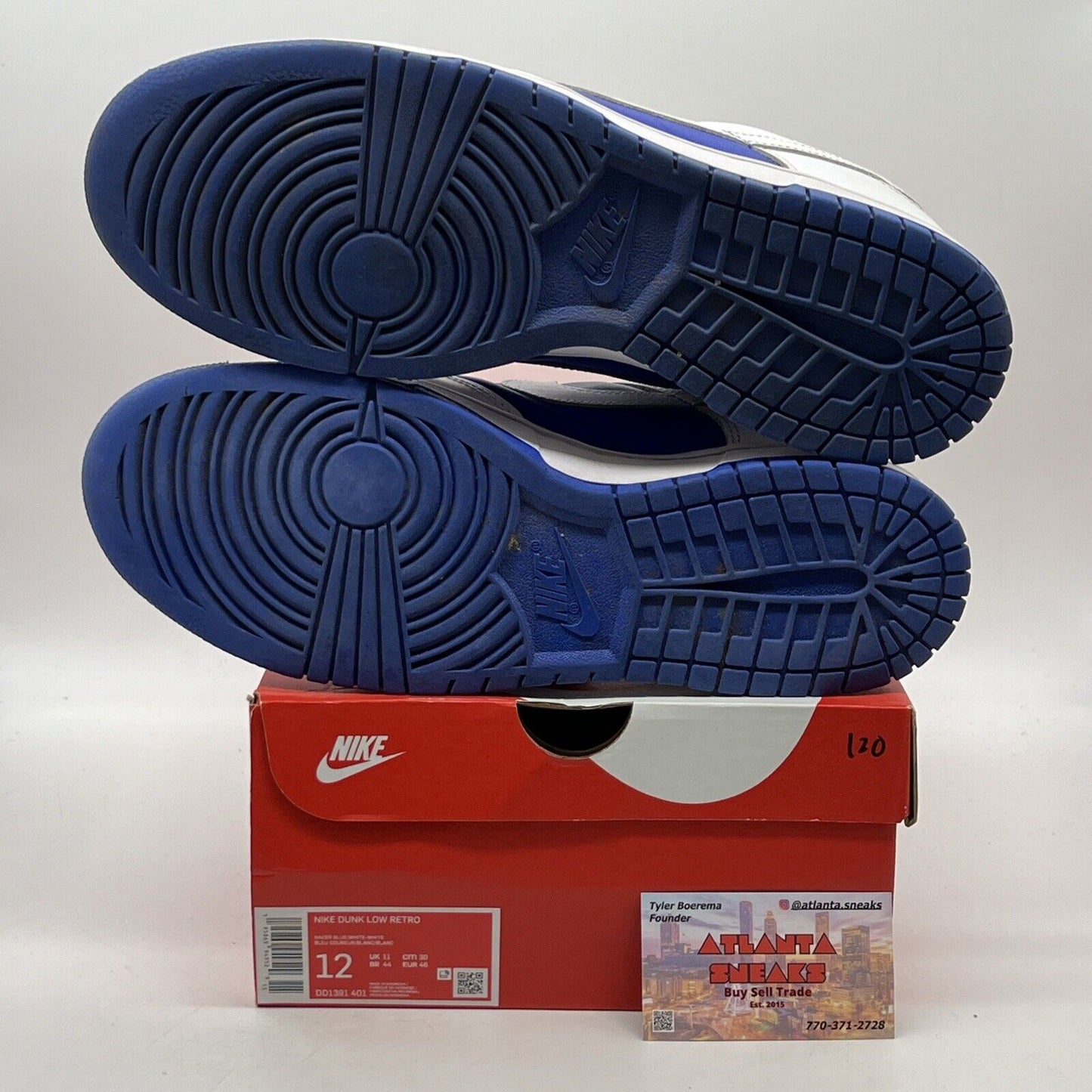 Size 12 - Nike Dunk Low Racer Blue 2022 White Leather (DD1391-401)