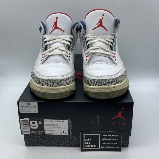 Size 9.5 - Air Jordan 3 Retro OG Mid True Blue (854262-106)