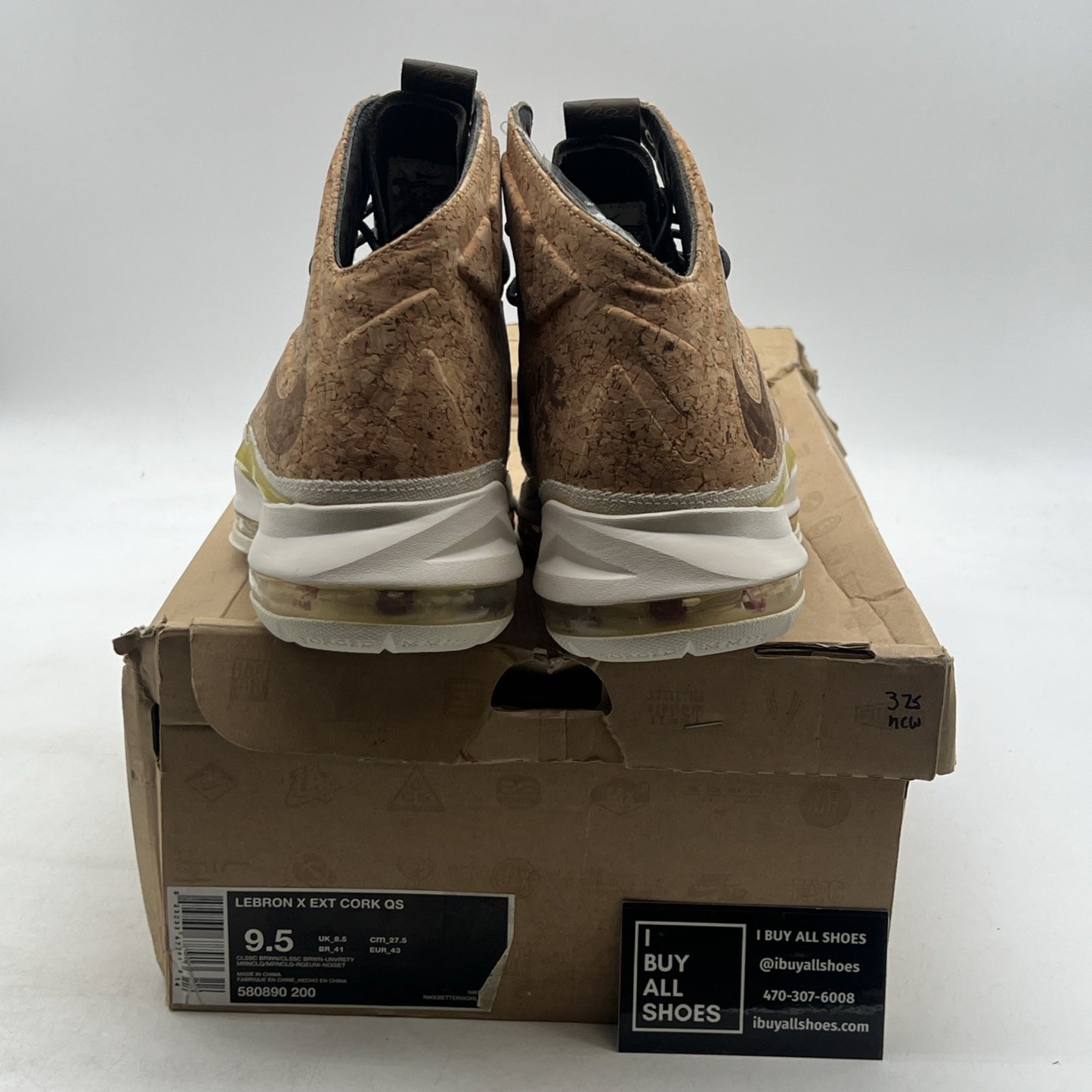 Size 9.5 - Nike LeBron 10 EXT QS Cork (580890-200)