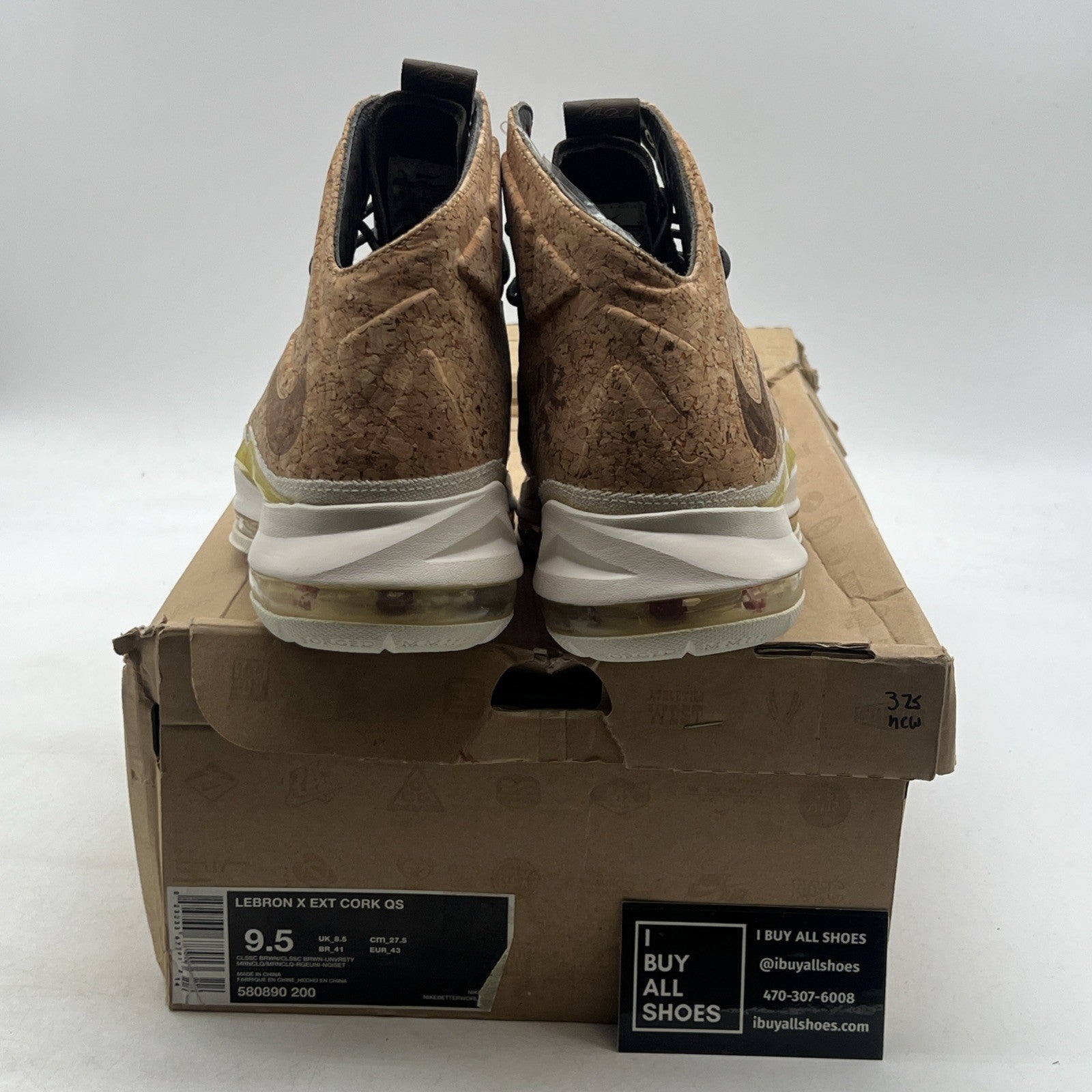 Size 9.5 - Nike LeBron 10 EXT QS Cork (580890-200)