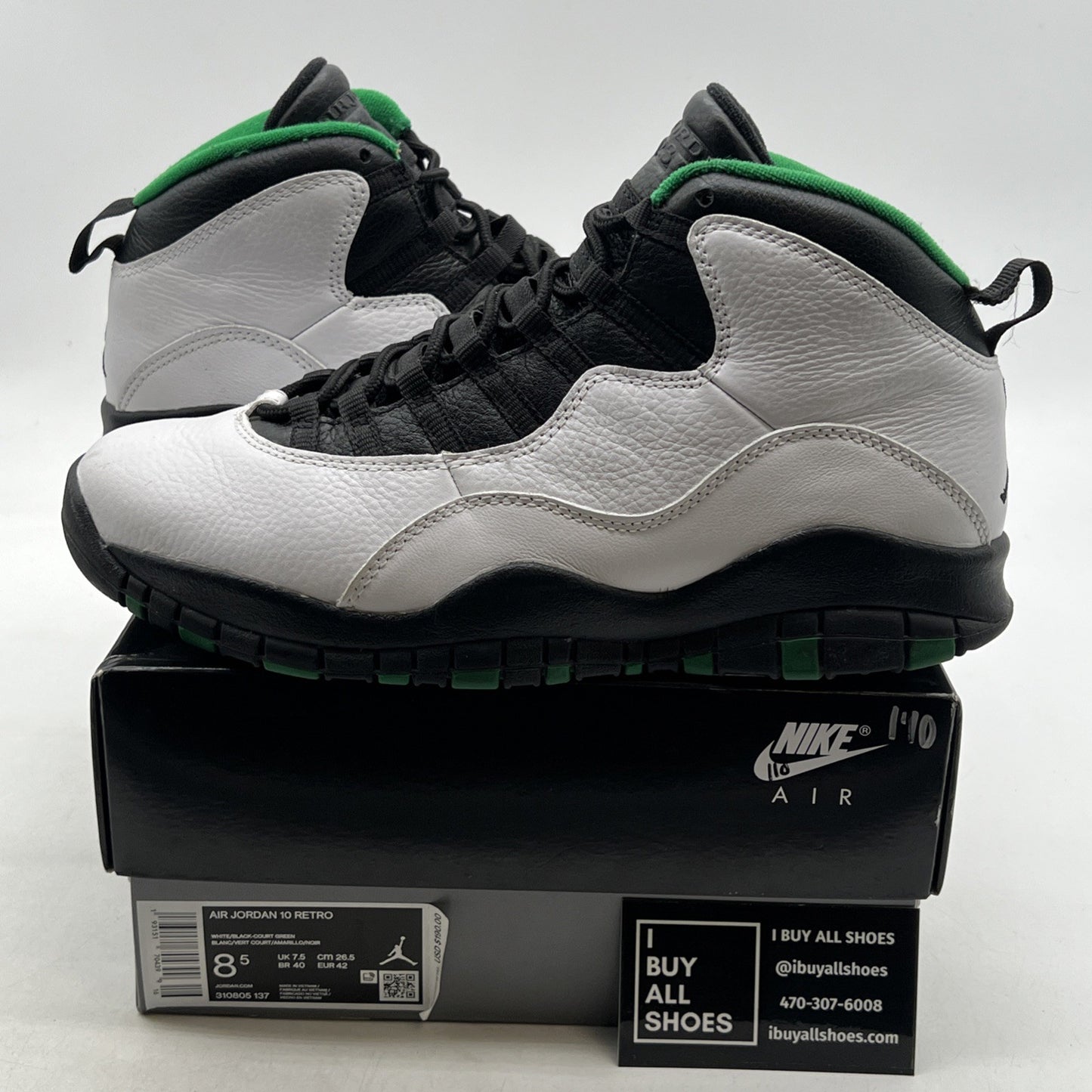 Size 8.5 - Air Jordan 10 Retro 2019 Seattle (310805-137)