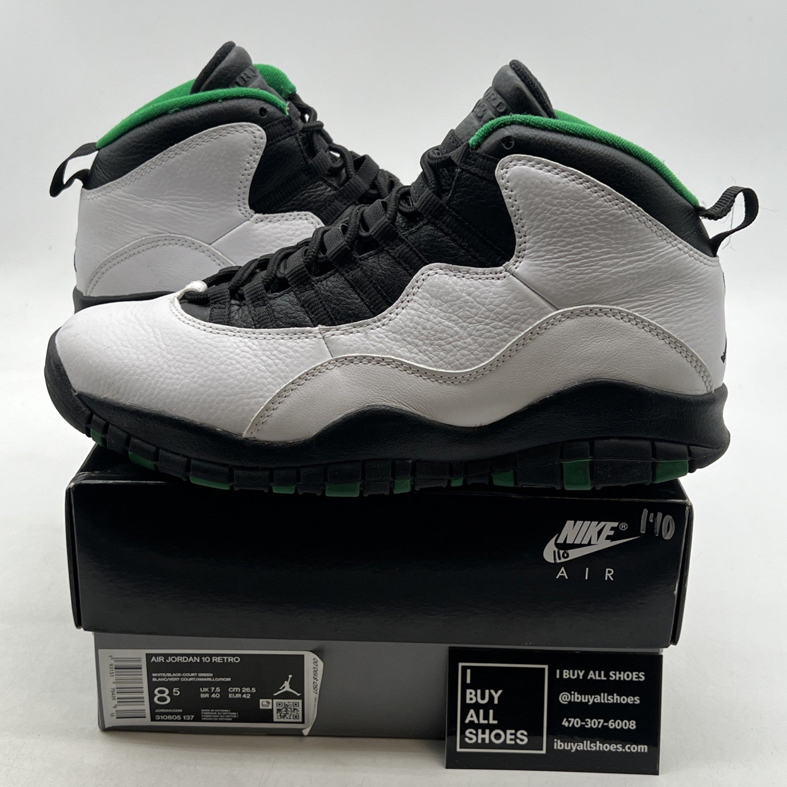 Size 8.5 - Air Jordan 10 Retro 2019 Seattle (310805-137)