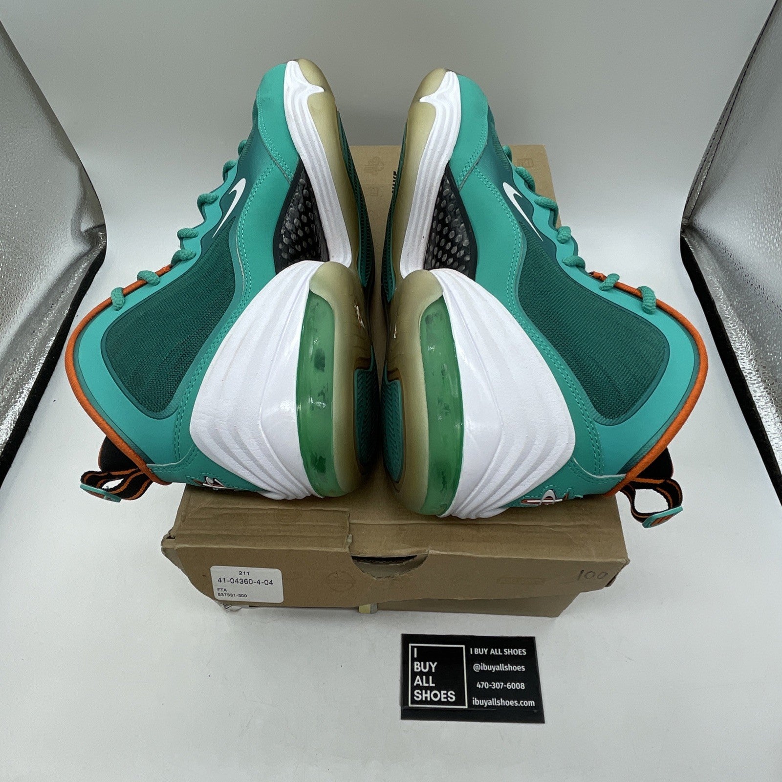 Size 10.5 - Nike Air Penny 5 Miami Dolphins (537331-300)