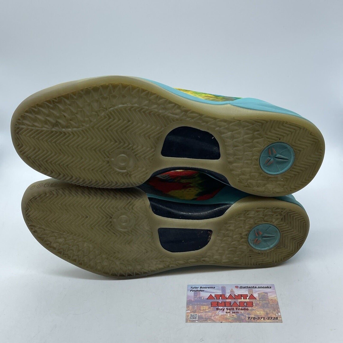 Size 10 - Nike Kobe 8 2013 Venice Beach Blue Grey Suede Leather (555035-002)