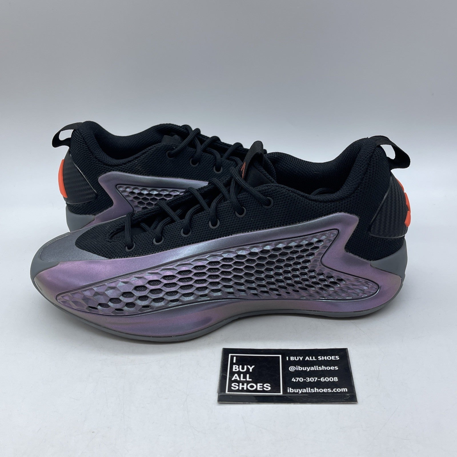 Size 9.5 - adidas AE 1 Low Iron Sharpens Iron Black Purple Suede (JQ8898)