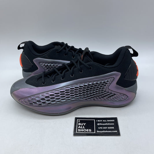 Size 9.5 - adidas AE 1 Low Iron Sharpens Iron Black Purple Suede (JQ8898)