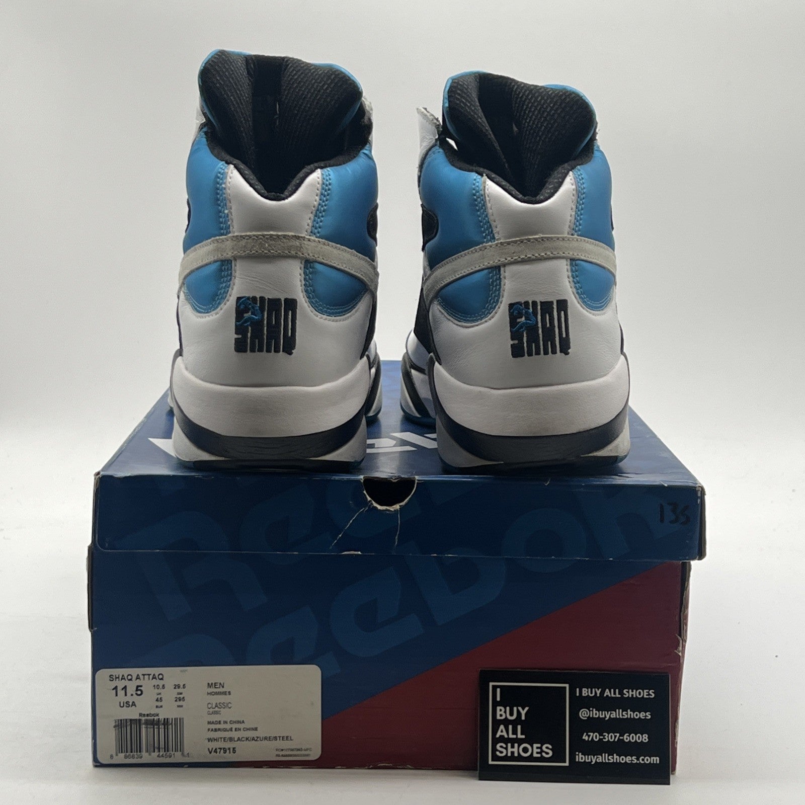 Size 11.5 - Reebok Shaq Attaq 2013 Orlando Magic (V47915)