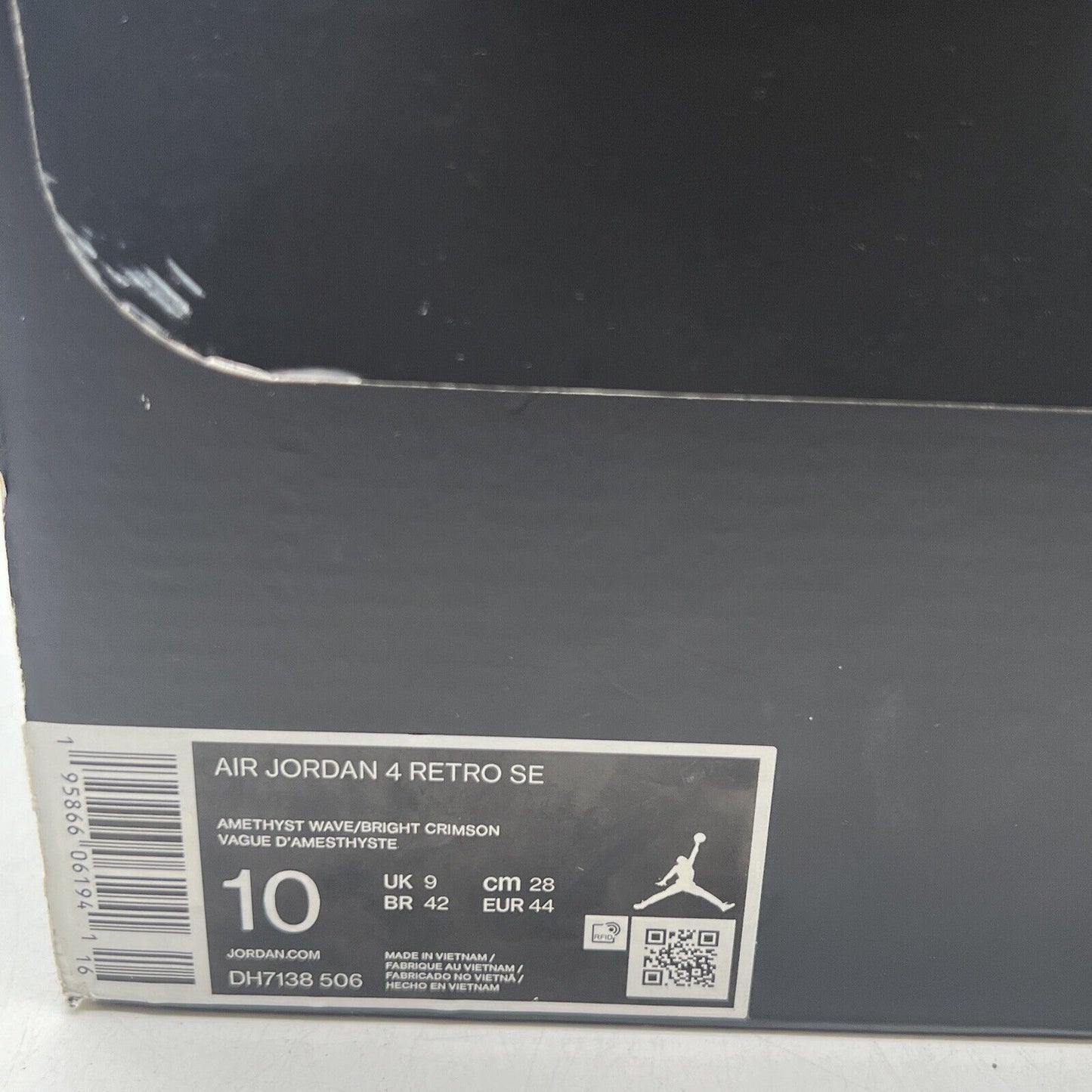 Size 10 - Jordan 4 Retro Zen Master White Black Red Purple (DH7138-506)