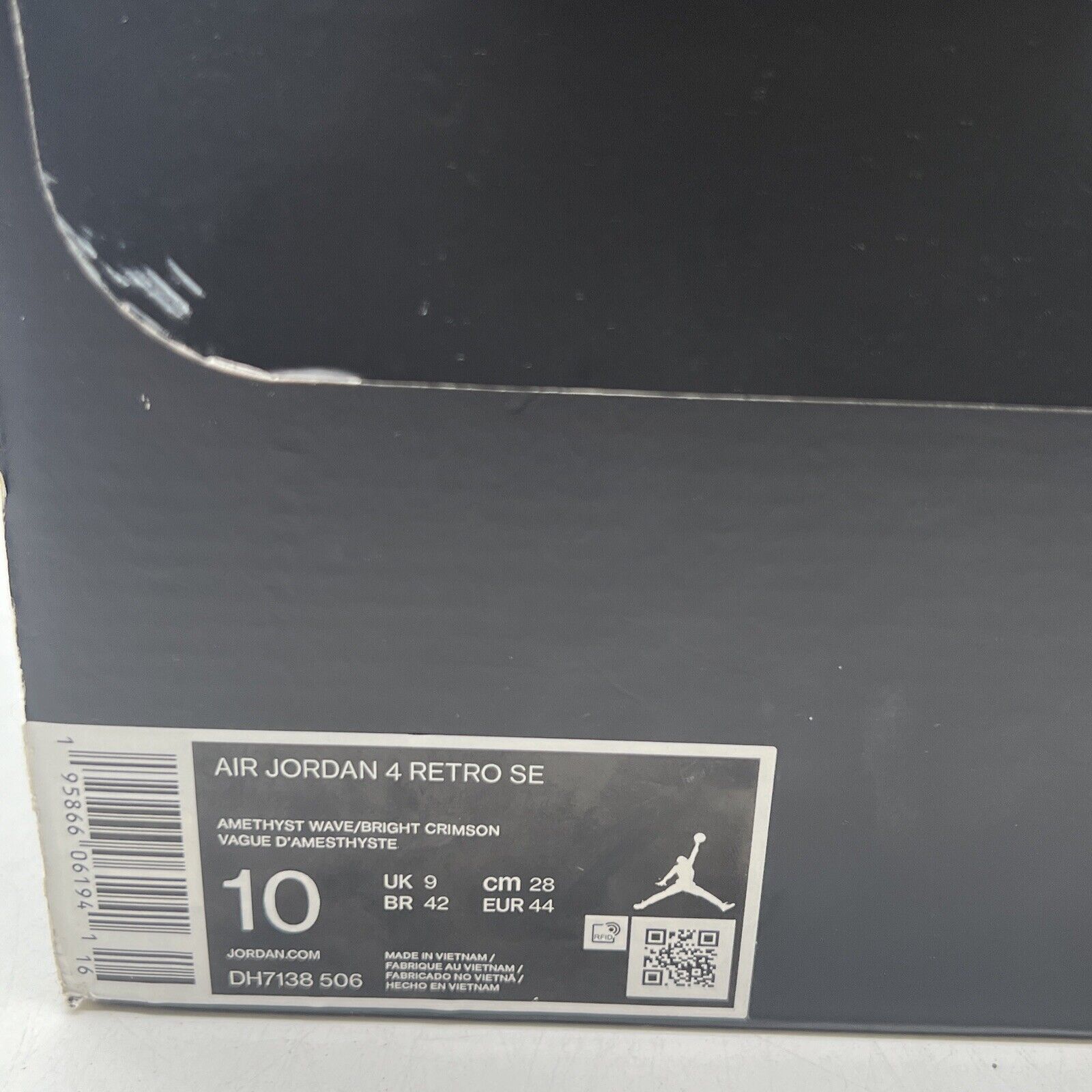 Size 10 - Jordan 4 Retro Zen Master White Black Red Purple (DH7138-506)