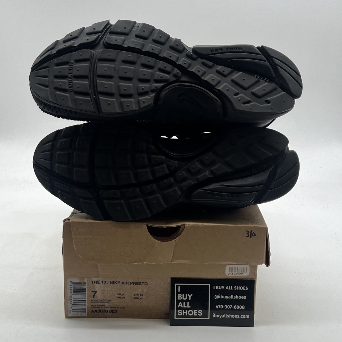 Size 7 - Nike Air Presto x Off-White Low Black (AA3830-002)