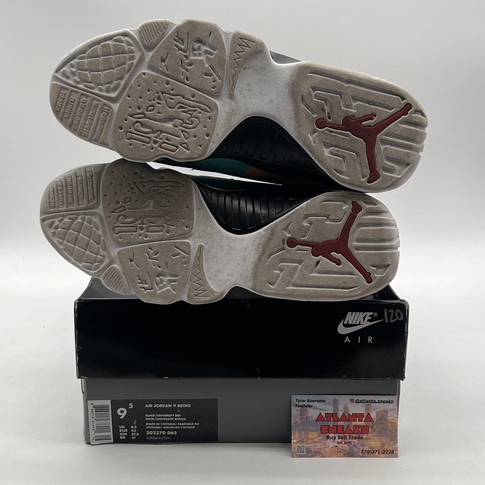 Size 9.5 - Air Jordan 9 Retro Dream It, Do It Purple Aqua Red Black (302370-065)