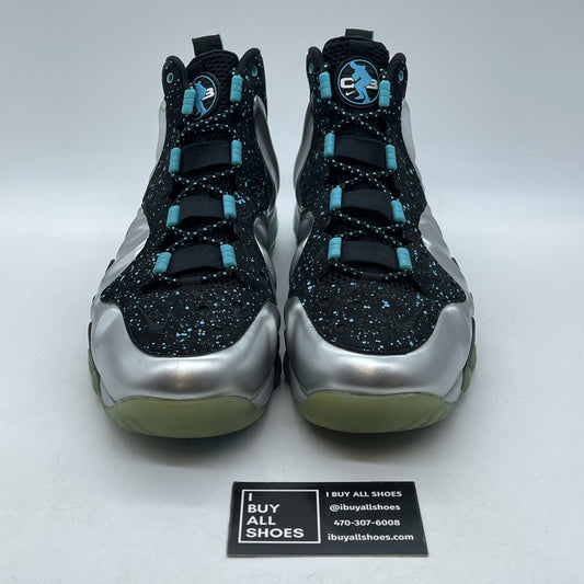 Size 9 - Nike Barkley Posite Max Splatter Black Grey Suede (555097-040)