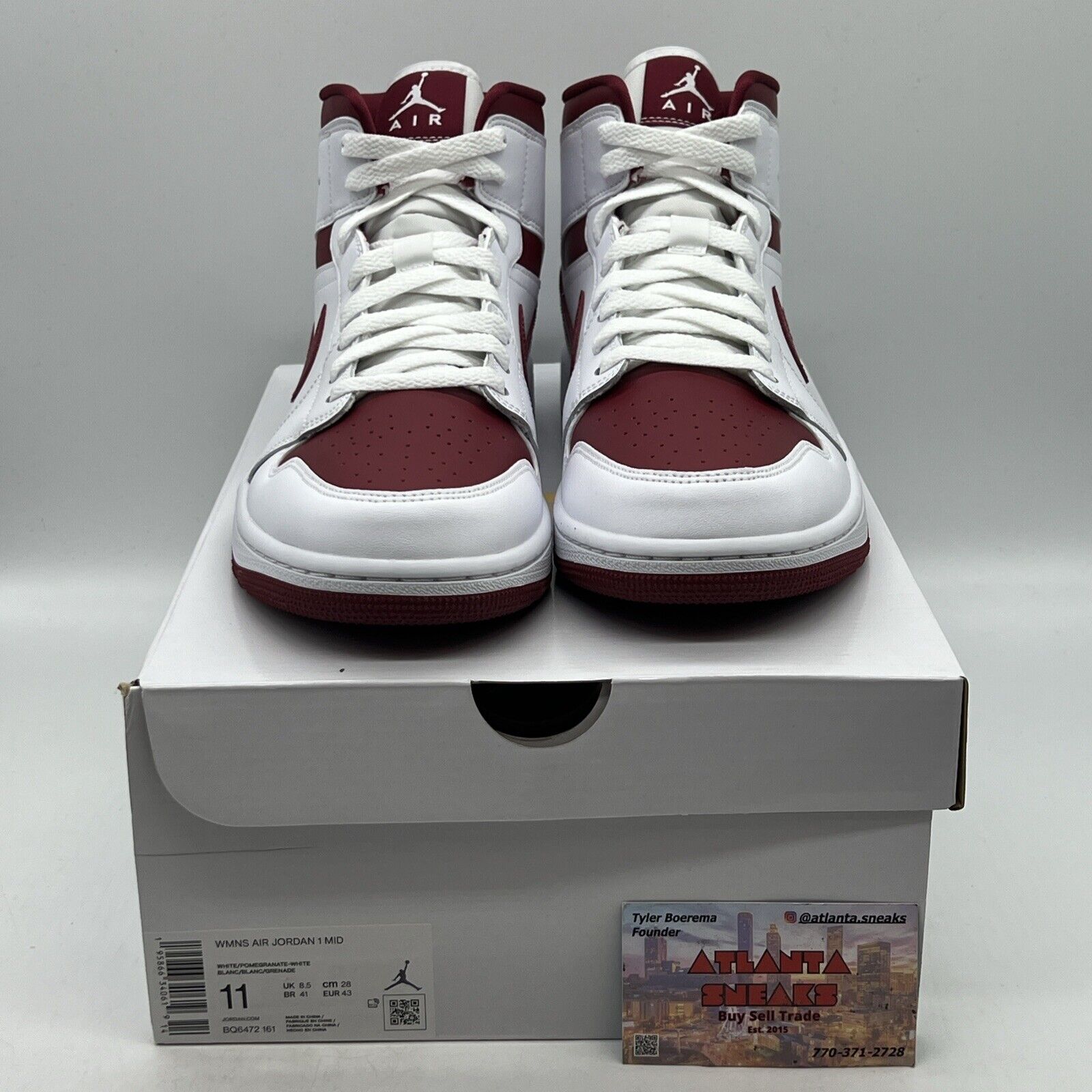 Nike Air Jordan 1 Mid Reverse Chicago Red White Size 11 BQ6472-161 Brand New